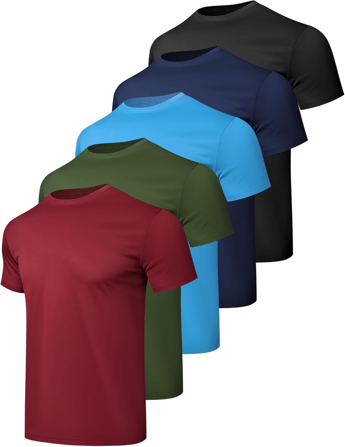 1/5 Pack Workout Shirts for Men Athletic Running Gym Quick Dry Short Sleeve Performance Moisture Wicking T Shirt 1/5 Pack Workout Shirts for Men Athletic Running Gym Quick Dry Short Sleeve Performance Moisture Wicking T Shirt