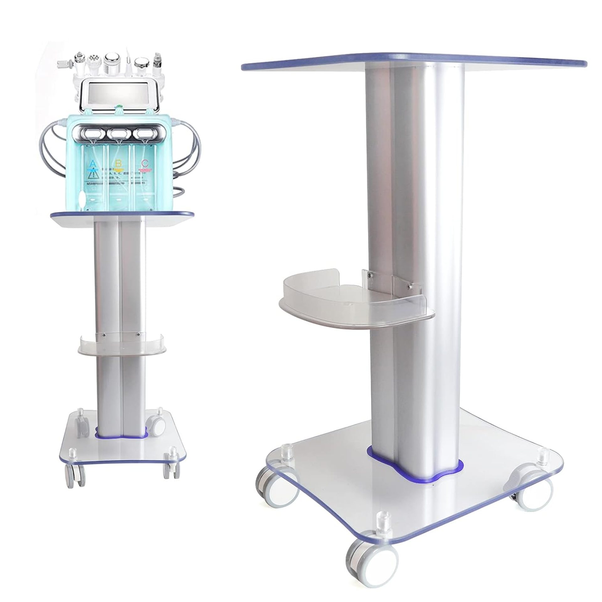 Acrylic Trolley Wheel Stand Hair Salon Beauty Salon Spa 360° Rolling Trolley Universal Pulley Beauty Instruments Storage Holder Cart Acrylic Trolley Wheel Stand Hair Salon Beauty Salon Spa 360° Rolling Trolley Universal Pulley Beauty Instruments Storage Holder Cart