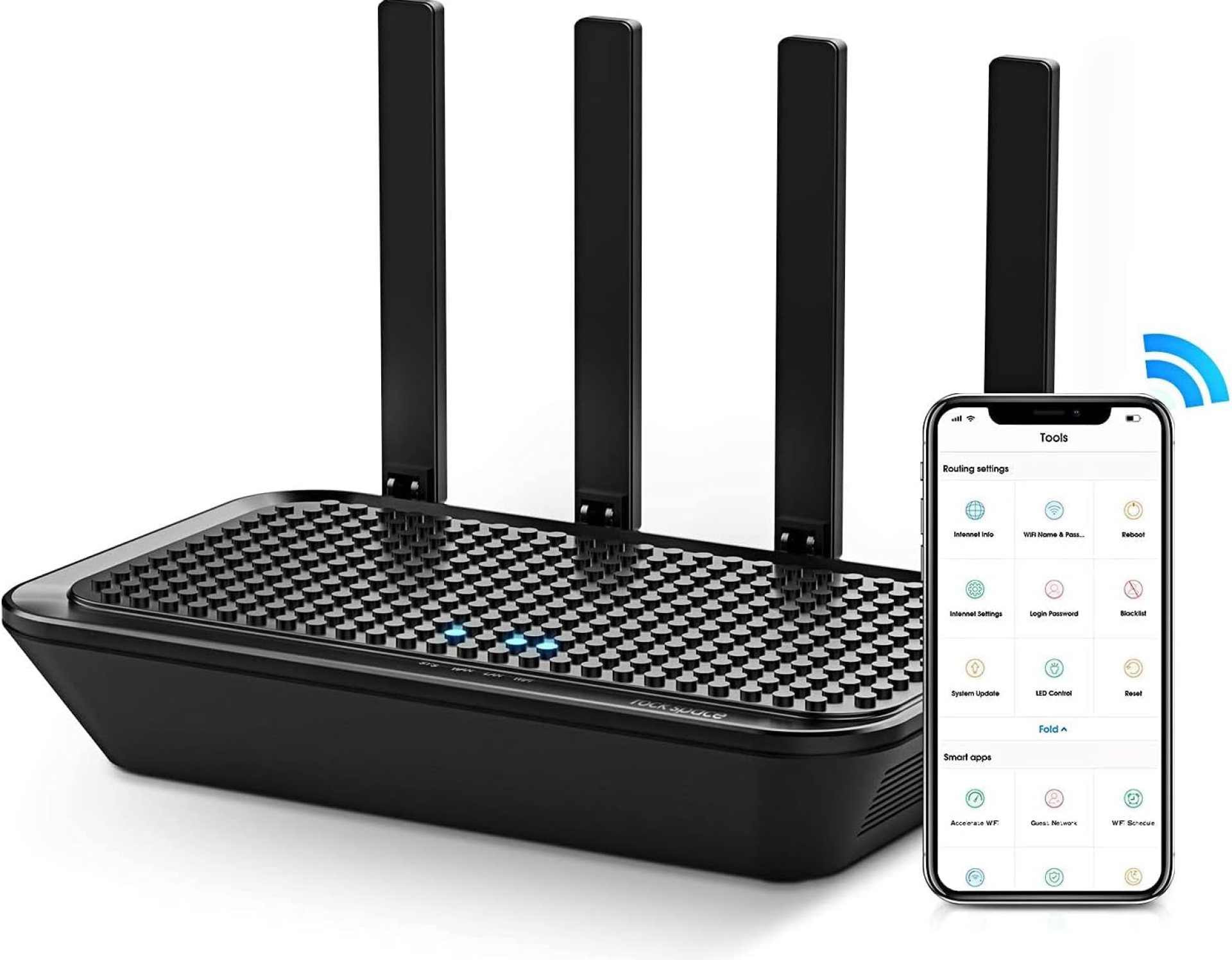 WiFi Router- AC2100 Dual-Band Smart Wi-Fi Router Upgrades to 2033 Mbps (5G) High-speed, Features MU-MIMO, 4 Gigabit LAN Ports, ONE SSID, Parental Control, Lifetime Internet Security for Video & Gaming WiFi Router- AC2100 Dual-Band Smart Wi-Fi Router Upgrades to 2033 Mbps (5G) High-speed, Features MU-MIMO, 4 Gigabit LAN Ports, ONE SSID, Parental Control, Lifetime Internet Security for Video & Gaming