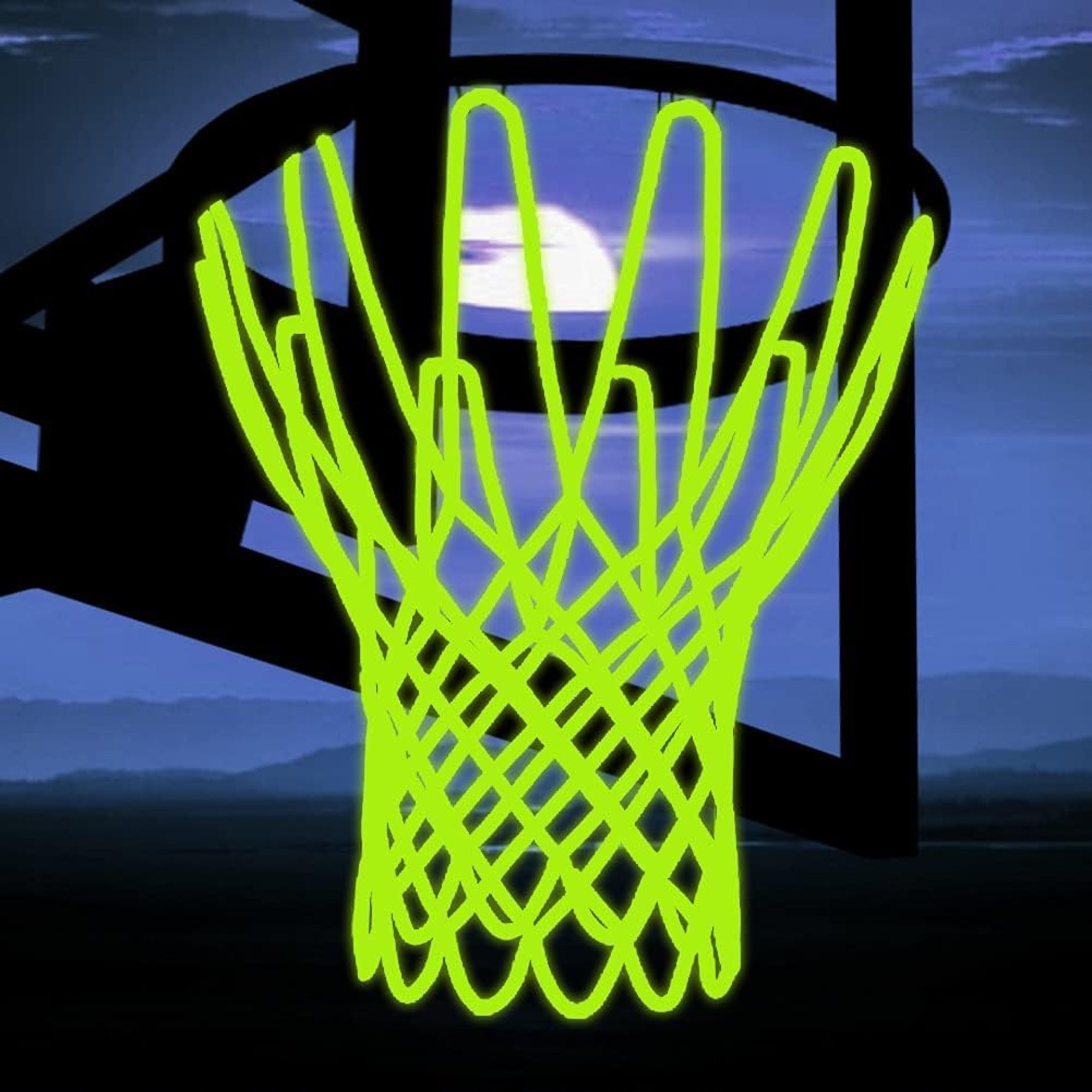 Glow Basketball Net, Nightlight Basketball Net Luminous Outdoor Portable Sun Powered Sport Nylon Glow Basketball Net, Nightlight Basketball Net Luminous Outdoor Portable Sun Powered Sport Nylon
