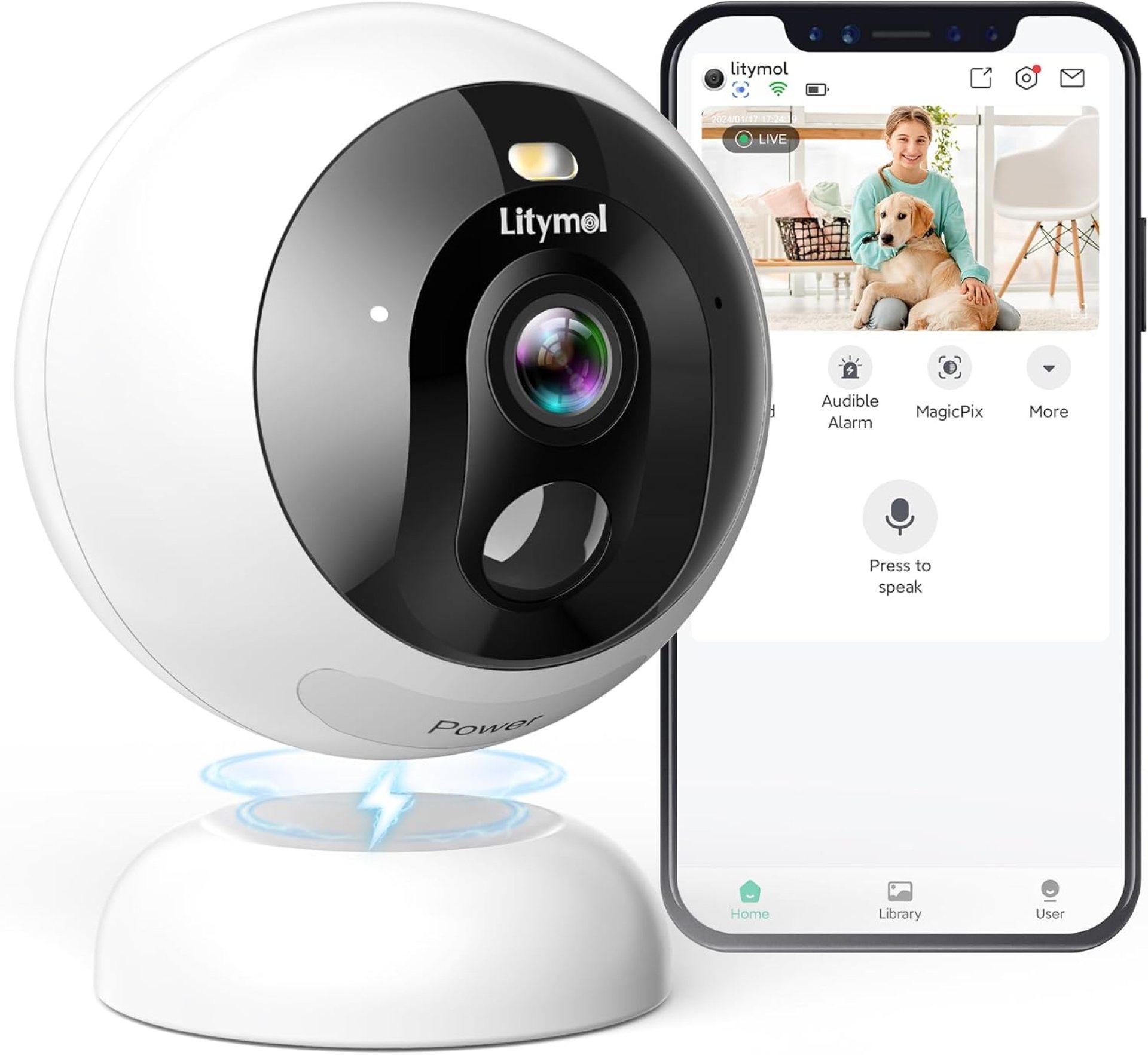2K 32G MagCam, Security Cameras Wireless Outdoor Indoor for Home Security with AI Motion Detection, 32G SD/Cloud Storage, Color Night Vision, 2-Way Audio 2K 32G MagCam, Security Cameras Wireless Outdoor Indoor for Home Security with AI Motion Detection, 32G SD/Cloud Storage, Color Night Vision, 2-Way Audio