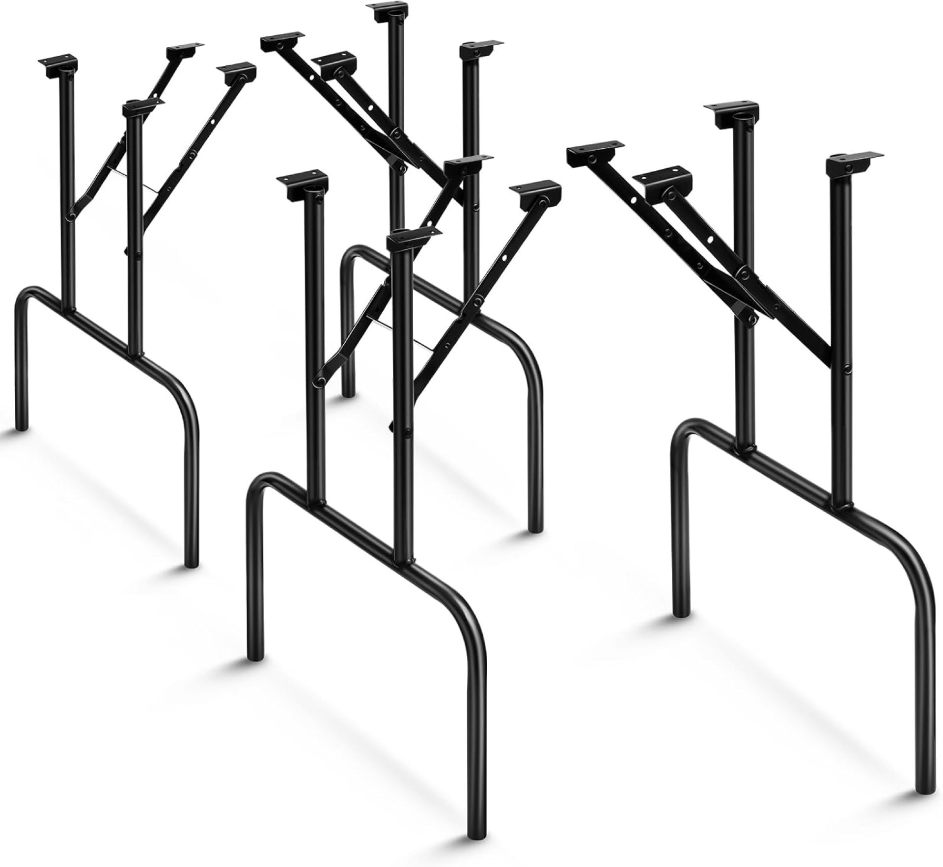 Tandefio 4 Pcs Folding Table Legs 28 Inch Banquet Foldable Table Legs Collapsible Heavy Duty Steel Furniture for Home, Kitchen, DIY or Repairs Desks (Black) Tandefio 4 Pcs Folding Table Legs 28 Inch Banquet Foldable Table Legs Collapsible Heavy Duty Steel Furniture for Home, Kitchen, DIY or Repairs Desks (Black)