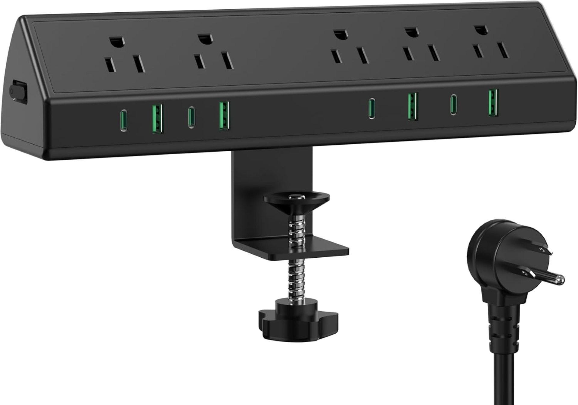 45W Fast Charging Station,Desk Clamp Power Strip,4 PD USB-C Ports,5 AC Outlets,Surge Protector Power Strip, 14AWG Heavy Duty Cord, Fits 1.9″ Tabletop Edge (Black, 6 FT Cable) 45W Fast Charging Station,Desk Clamp Power Strip,4 PD USB-C Ports,5 AC Outlets,Surge Protector Power Strip, 14AWG Heavy Duty Cord, Fits 1.9″ Tabletop Edge (Black, 6 FT Cable)