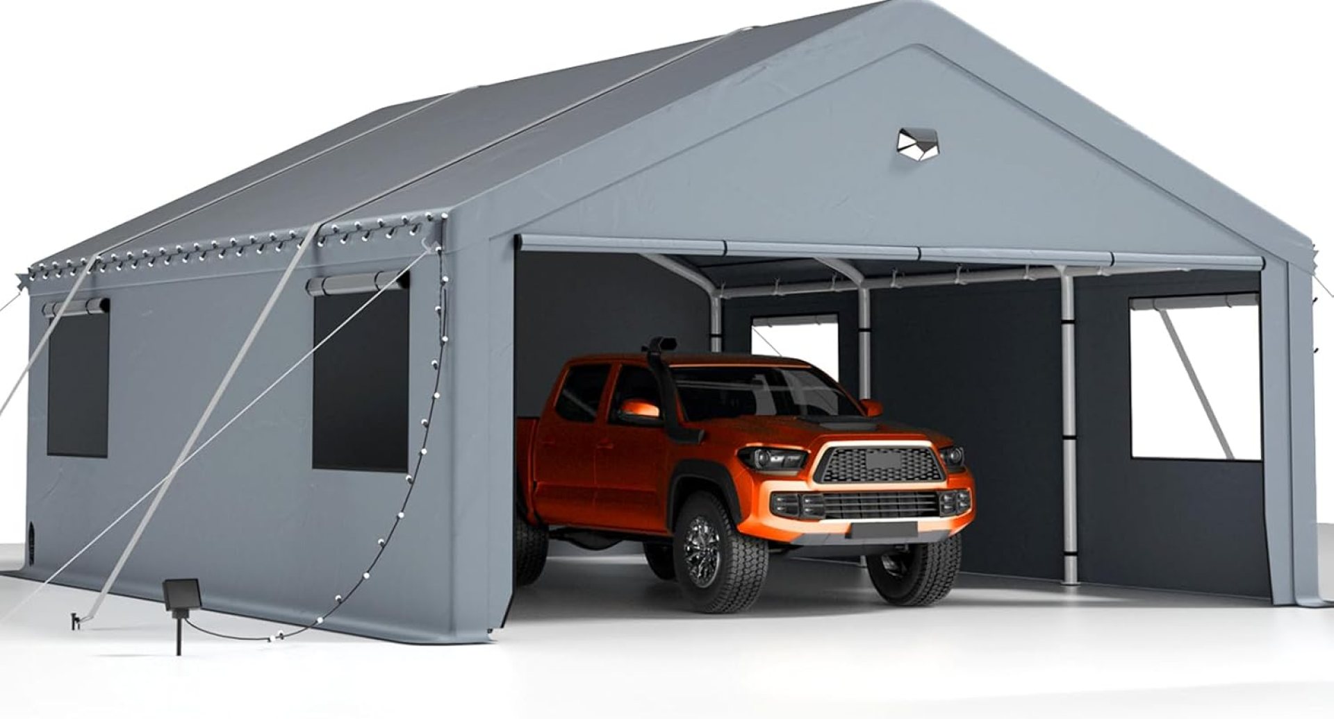 13x25FT Heavy Duty Carport Canopy,Extra Large Portable Car Tent Garage with Roll-up Windows and All-Season Tarp Cover,Removable Roof &Side Walls for Car, SUV,Boats&Truck Shelter Logic Storage 13x25FT Heavy Duty Carport Canopy,Extra Large Portable Car Tent Garage with Roll-up Windows and All-Season Tarp Cover,Removable Roof &Side Walls for Car, SUV,Boats&Truck Shelter Logic Storage