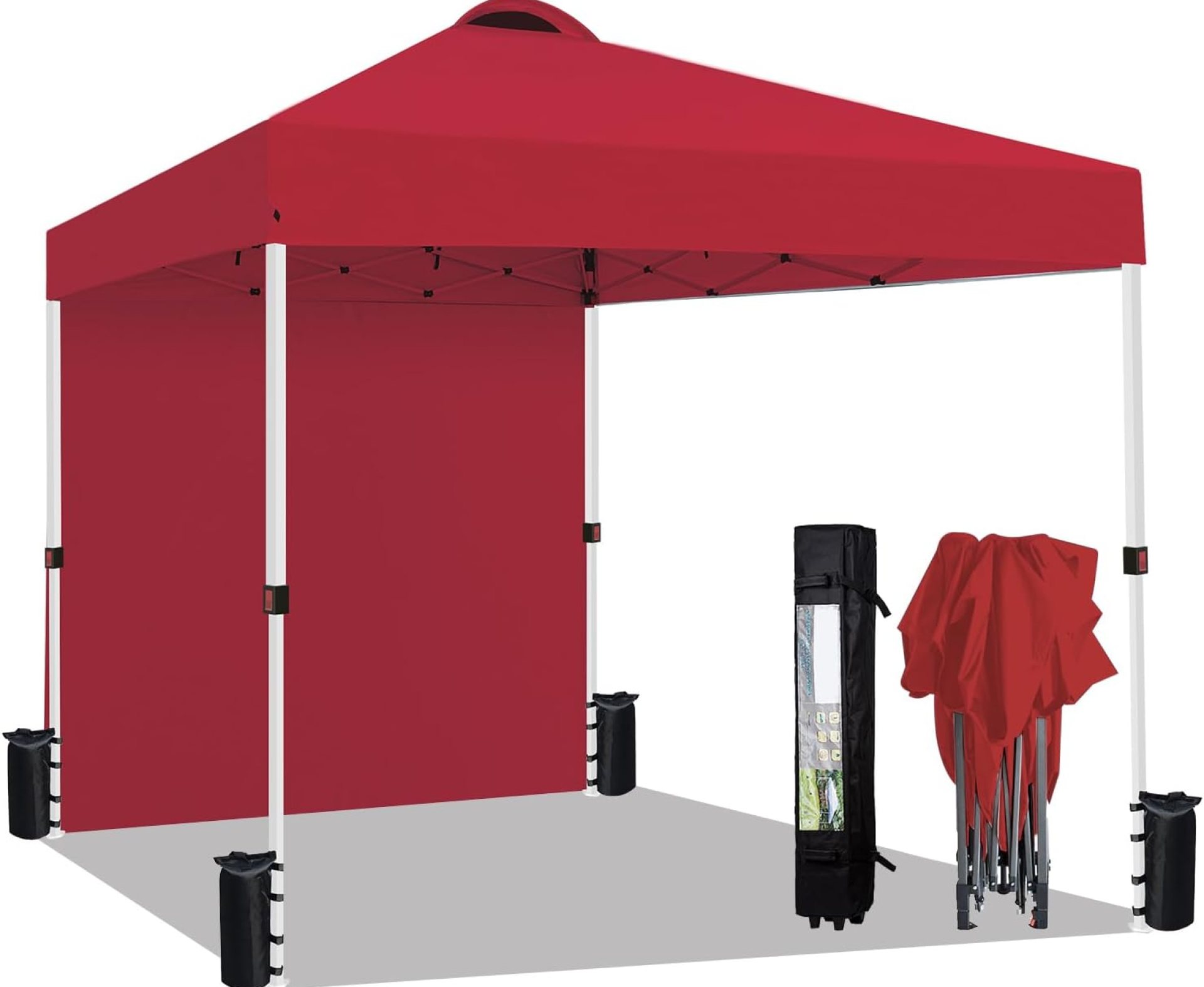10×10 Pop up Canopy Tent, Easy up Instant Canopy with Sidewall, Water Resistance Outdoor Canopy for Party/Exhibition/Picnic, Red 10×10 Pop up Canopy Tent, Easy up Instant Canopy with Sidewall, Water Resistance Outdoor Canopy for Party/Exhibition/Picnic, Red