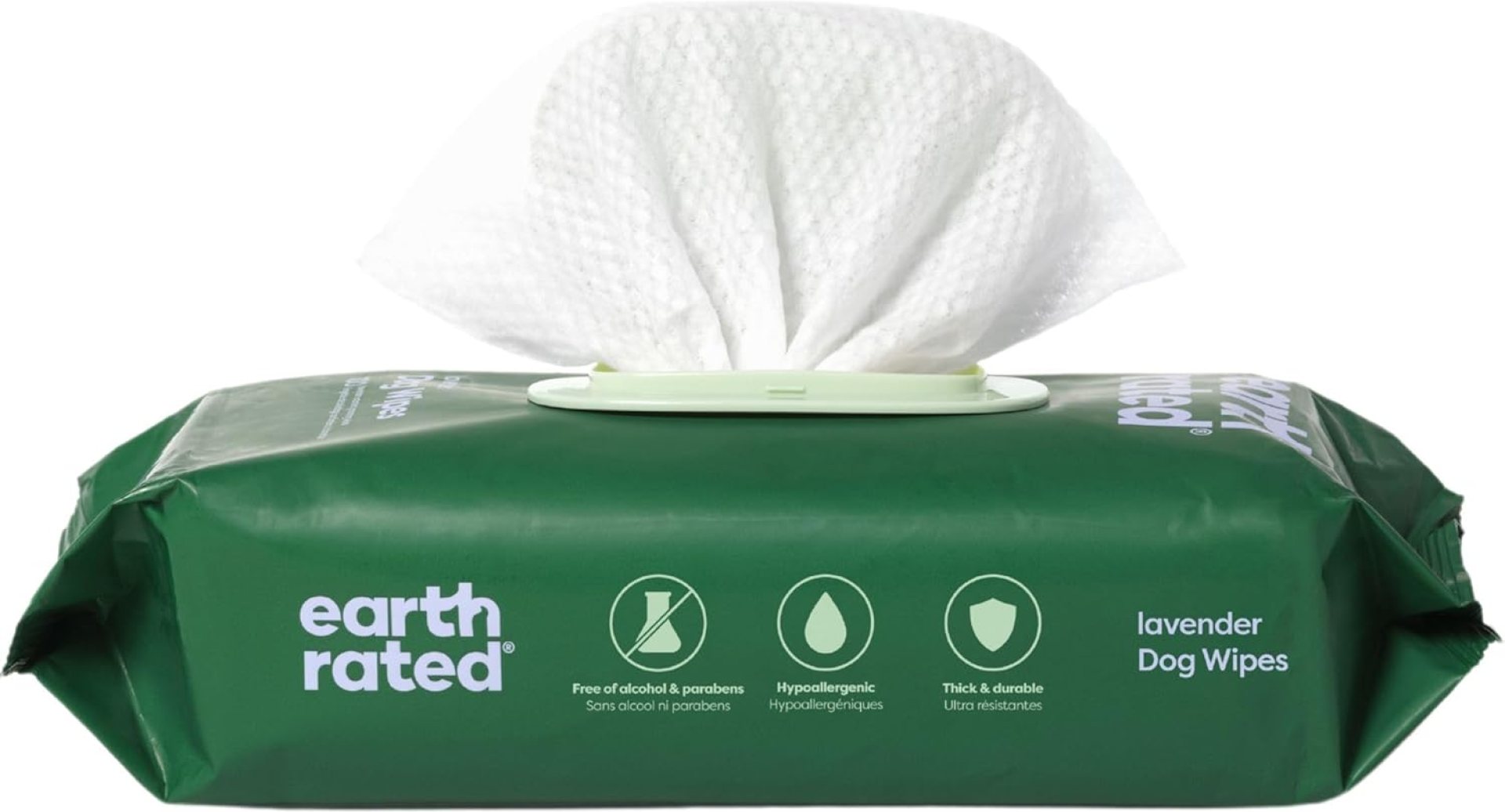 Earth Rated Hypoallergenic Dog Wipes, Cleaning and Odor-Controlling Grooming for Paws, Body, and Butt, Perfect for Puppy and Adult Dogs, Lavender Scent, 100 Count Earth Rated Hypoallergenic Dog Wipes, Cleaning and Odor-Controlling Grooming for Paws, Body, and Butt, Perfect for Puppy and Adult Dogs, Lavender Scent, 100 Count