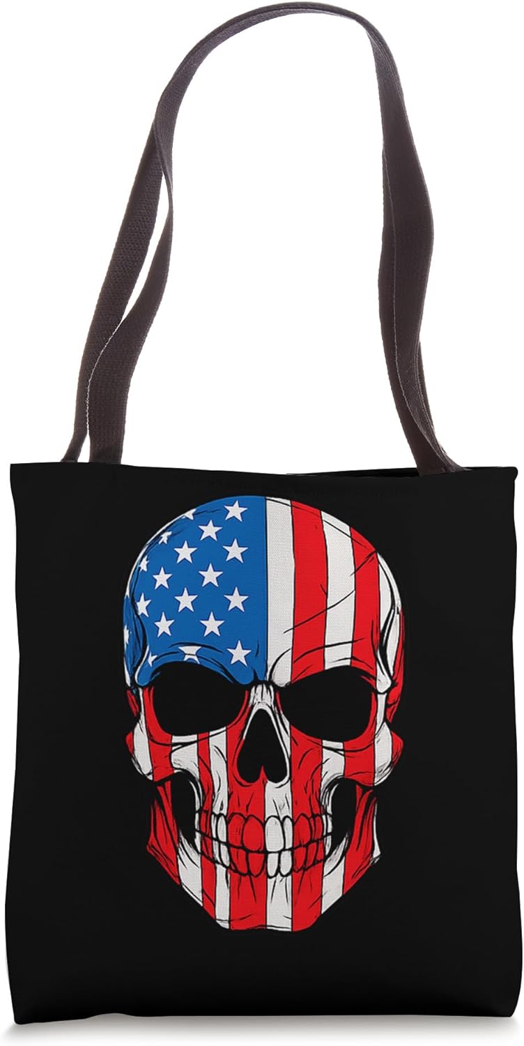 4th Of July Shirt For Women Men American Flag Skull Skeleton Tote Bag 4th Of July Shirt For Women Men American Flag Skull Skeleton Tote Bag