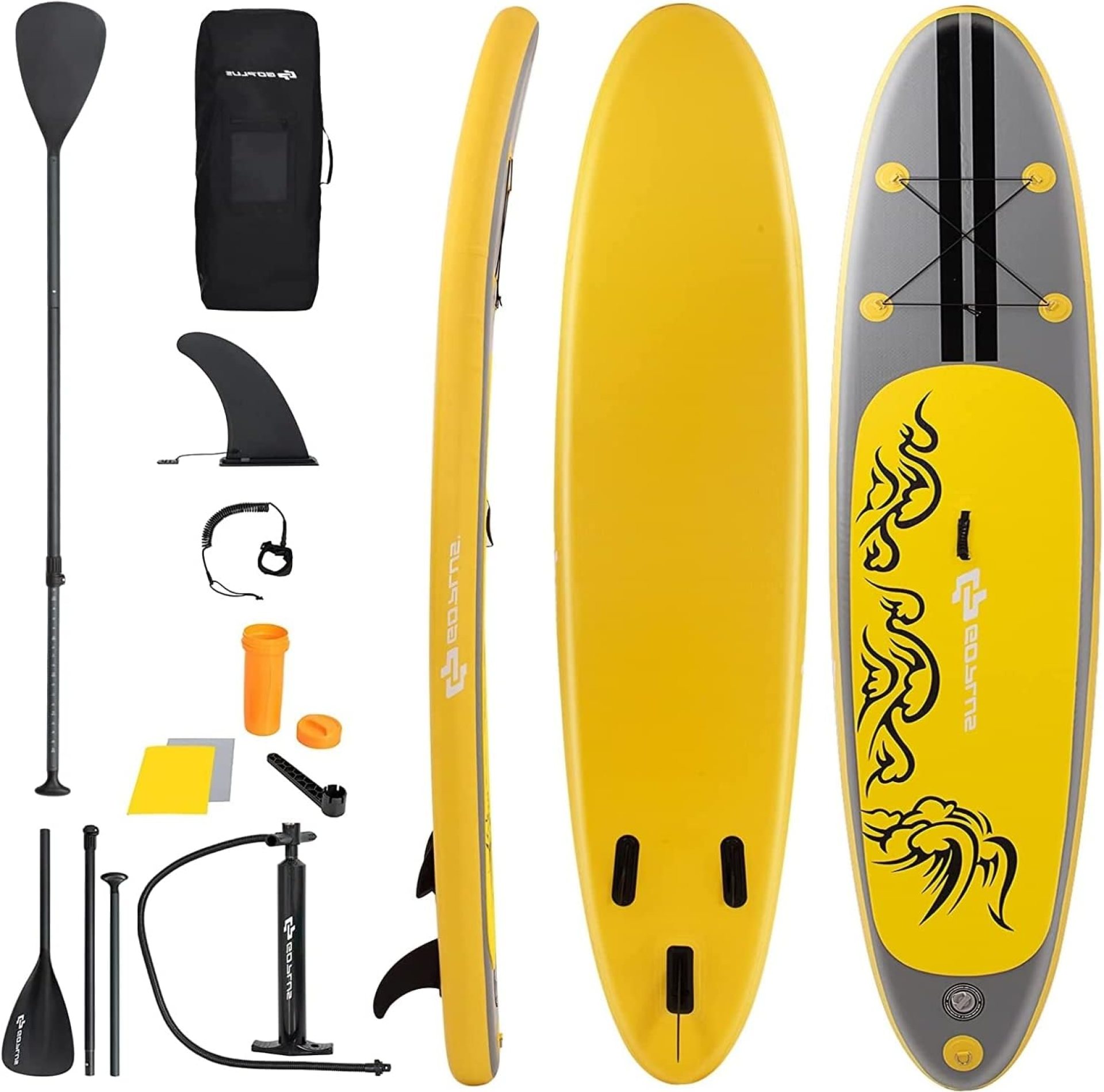 10‘/10.5‘/11’ Inflatable Lightweight Stand up Paddle Board, Premium Yoga Board W/ Durable SUP Accessories, With Fins, Carrying Bag, Non-Slip Deck, Adjustable Paddle & Hand Pump, Wide Stance, Ideal for Youth & Adult 10‘/10.5‘/11’ Inflatable Lightweight Stand up Paddle Board, Premium Yoga Board W/ Durable SUP Accessories, With Fins, Carrying Bag, Non-Slip Deck, Adjustable Paddle & Hand Pump, Wide Stance, Ideal for Youth & Adult
