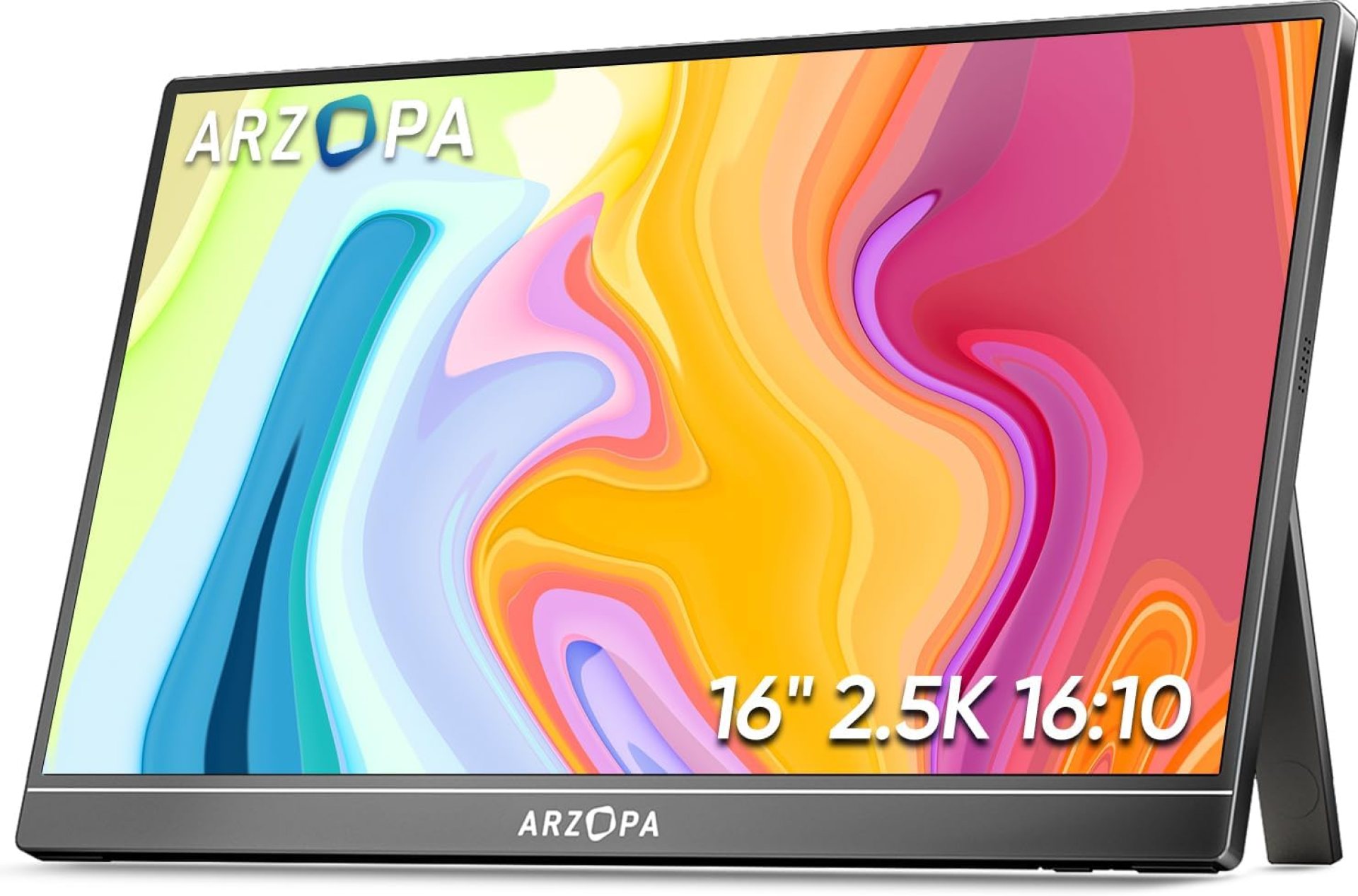 ARZOPA 16″ 2.5K Portable Monitor, 2560×1600 QHD IPS Display 123% sRGB with Built-in Stand USB-C HDMI Eye Care External Second Screen for Mac Laptop Phone PS4/5 Xbox Switch -Z1RC ARZOPA 16″ 2.5K Portable Monitor, 2560×1600 QHD IPS Display 123% sRGB with Built-in Stand USB-C HDMI Eye Care External Second Screen for Mac Laptop Phone PS4/5 Xbox Switch -Z1RC