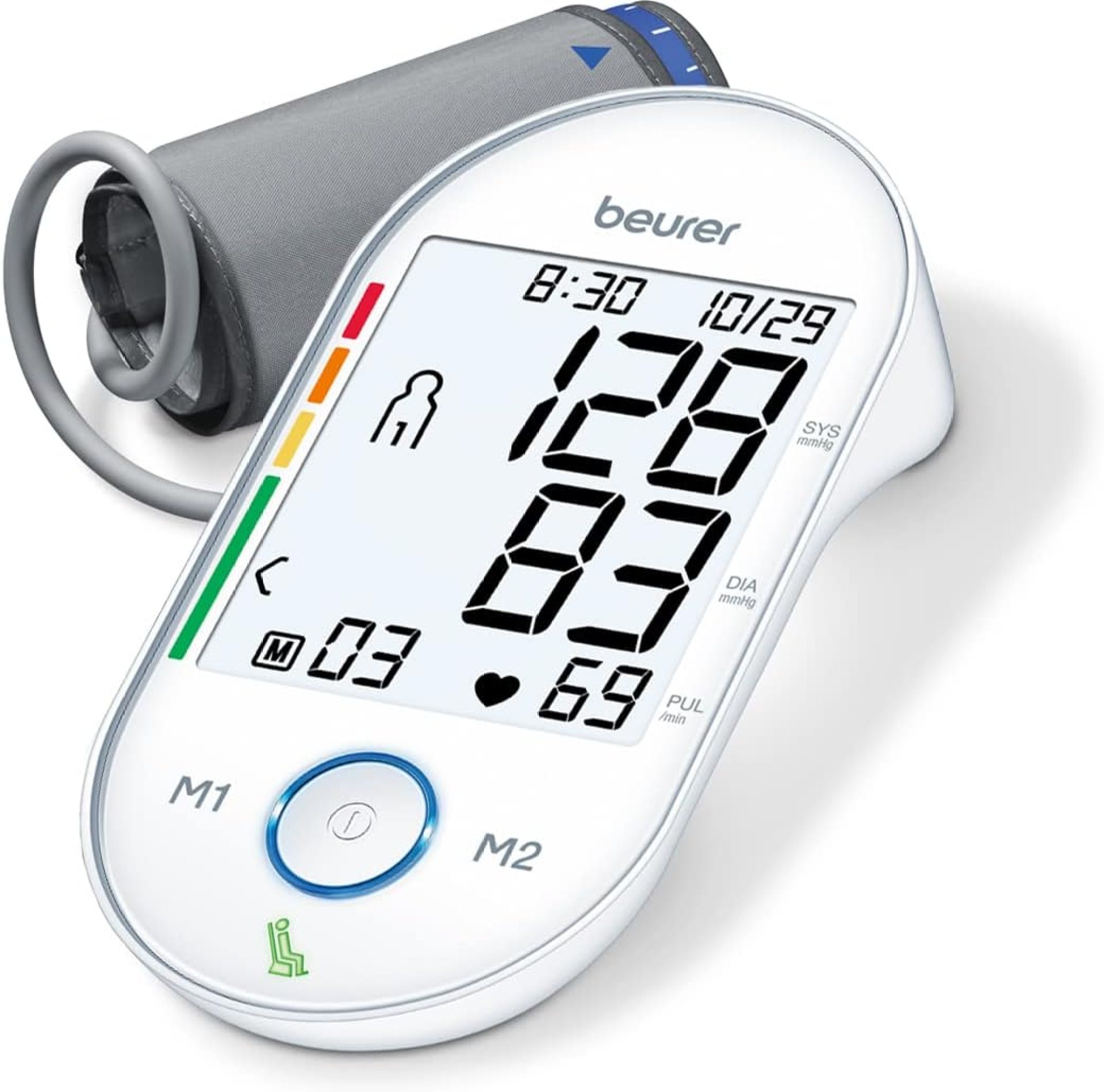 Beurer BM55 Blood Pressure Machine – XL Backlit Display, Arrhythmia Alarm, Portable Storage Kit, 2 Users, Automatic Blood Pressure Cuff, Resting Indicator – Blood Pressure Monitor Batteries Included Beurer BM55 Blood Pressure Machine – XL Backlit Display, Arrhythmia Alarm, Portable Storage Kit, 2 Users, Automatic Blood Pressure Cuff, Resting Indicator – Blood Pressure Monitor Batteries Included