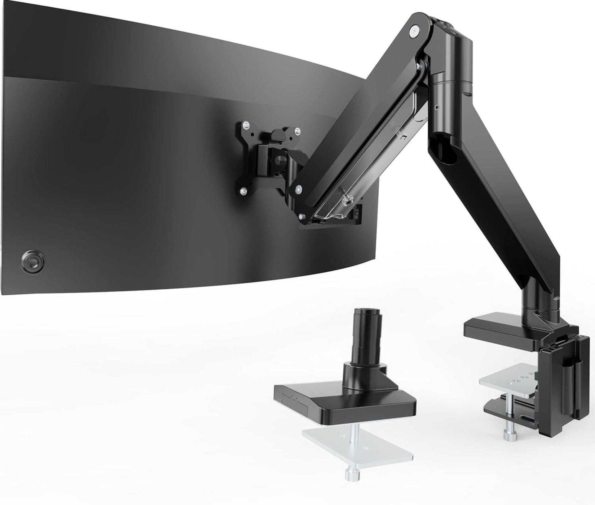 Heavy Duty Monitor Arm for Ultrawide Screens up to 49 inch and 39.6lbs, Premium Aluminum Single Desk Mount Stand with Gas Spring, VESA 75×75/100×100 Heavy Duty Monitor Arm for Ultrawide Screens up to 49 inch and 39.6lbs, Premium Aluminum Single Desk Mount Stand with Gas Spring, VESA 75×75/100×100