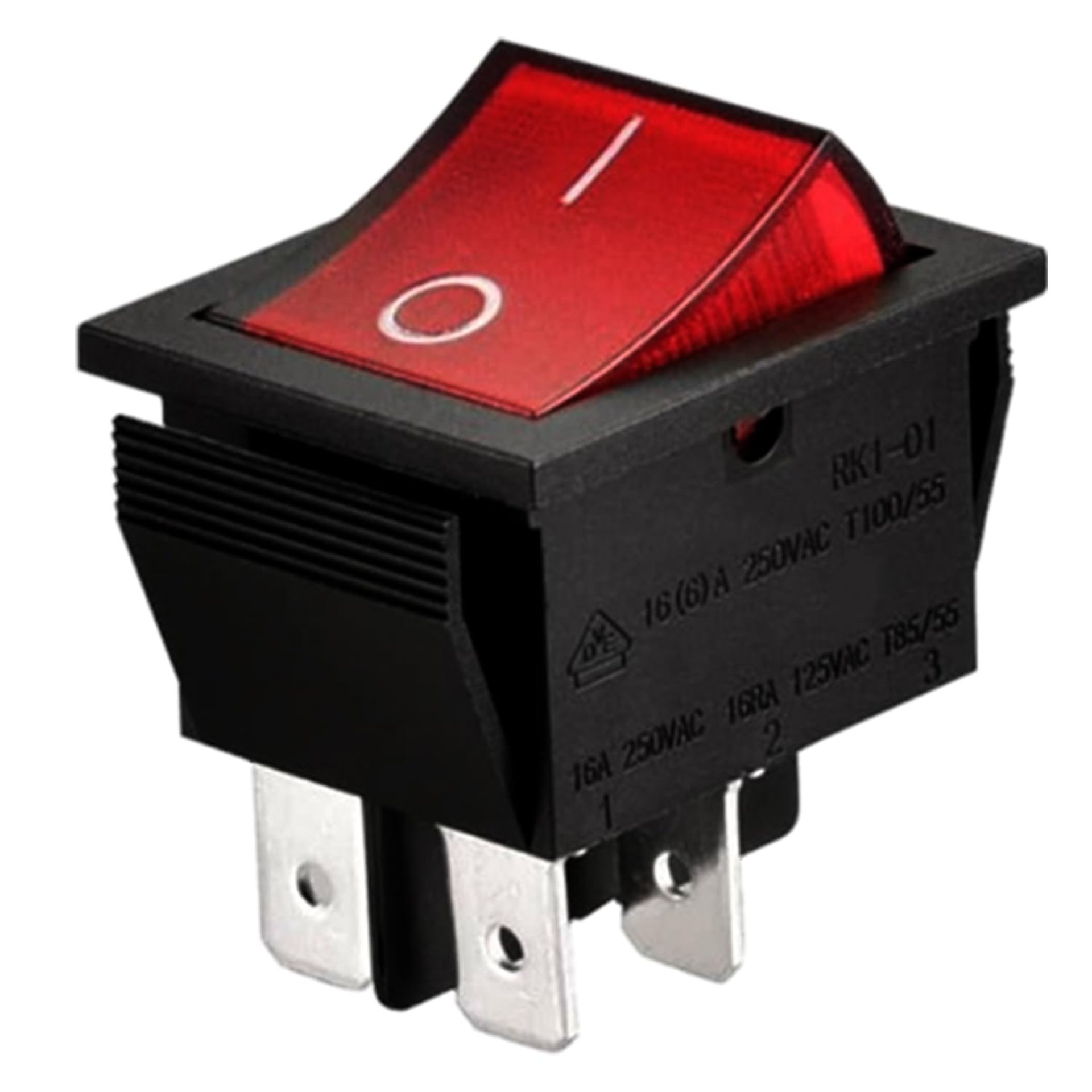 Lighted Rocker Switch | RF-1004 Replacement | Treadmill Elliptical Stationary Bike | 16A 125vac | 16A 250V 4 Pin Panel Mount Lighted Rocker Switch | RF-1004 Replacement | Treadmill Elliptical Stationary Bike | 16A 125vac | 16A 250V 4 Pin Panel Mount