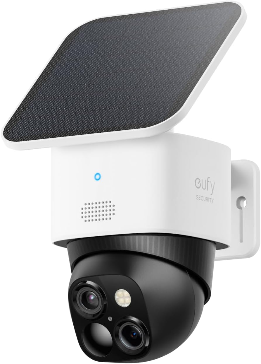 eufy Security SoloCam S340, Solar Security Cameras Wireless Outdoor, Cameras for Home Security, 360° Pan & Tilt Surveillance, No Blind Spots, 2.4 GHz Wi-Fi, No Monthly Fee, HomeBase S380 Compatible eufy Security SoloCam S340, Solar Security Cameras Wireless Outdoor, Cameras for Home Security, 360° Pan & Tilt Surveillance, No Blind Spots, 2.4 GHz Wi-Fi, No Monthly Fee, HomeBase S380 Compatible