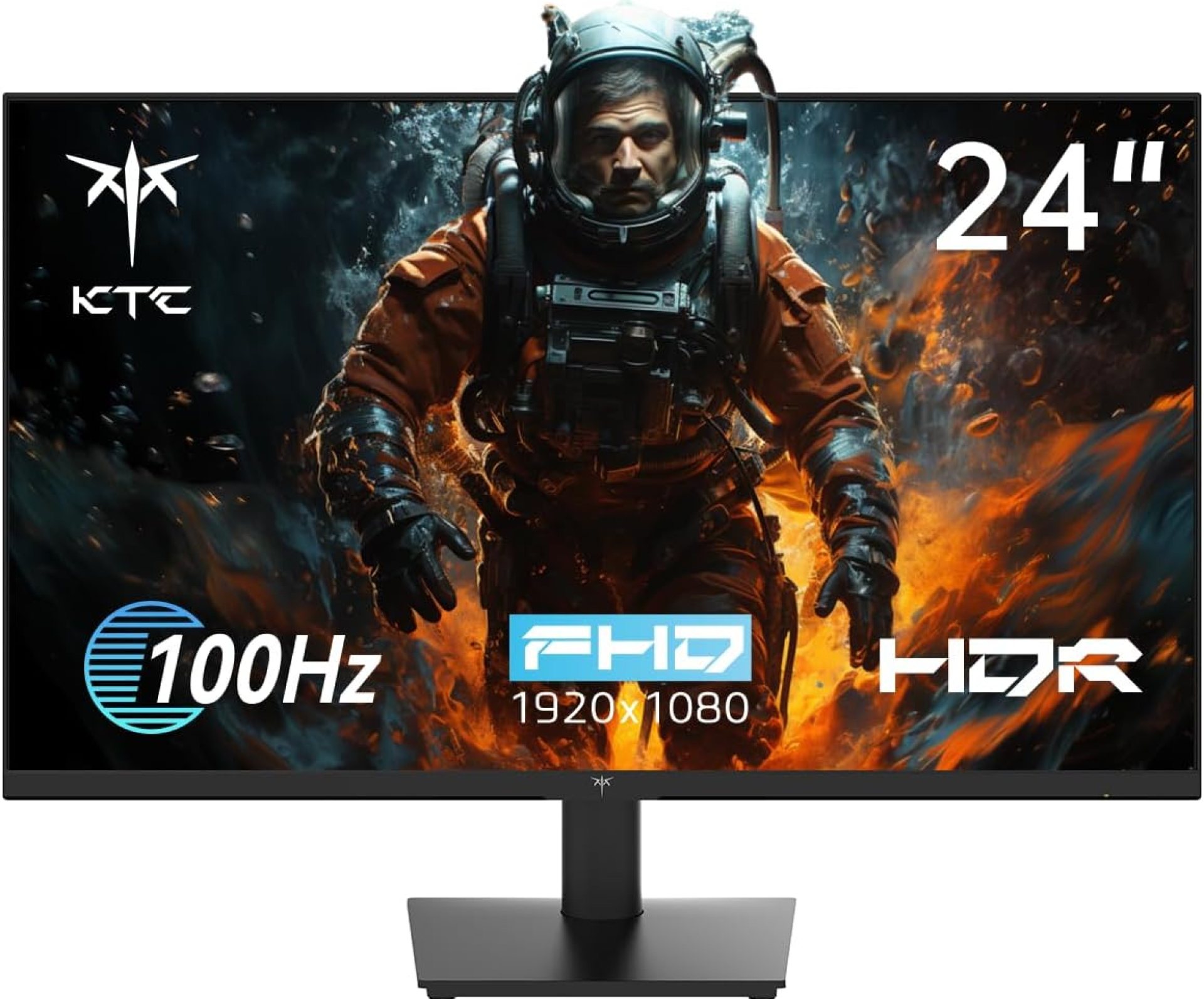 24 Inch 1080P Full HD Computer Monitor, 100Hz HDR10 Frameless Gaming Monitor with Freesync, HDMI & VGA Ports PC Monitor for Working, VESA, Tilt Adjustable, Eye Care 24 Inch 1080P Full HD Computer Monitor, 100Hz HDR10 Frameless Gaming Monitor with Freesync, HDMI & VGA Ports PC Monitor for Working, VESA, Tilt Adjustable, Eye Care