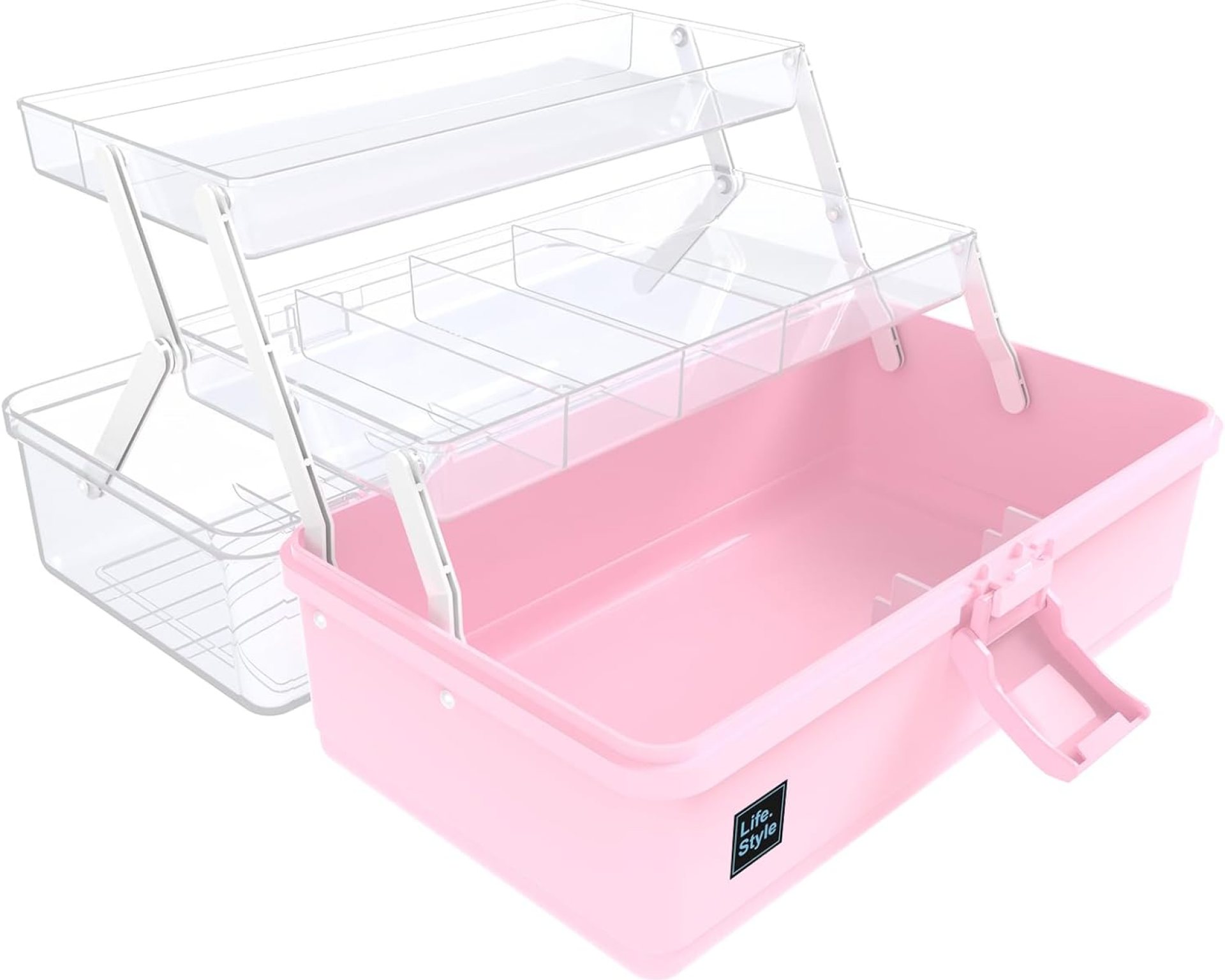 13 inches Craft Organizers and Storage Box, 3-Layers Multifunctional Plastic Sewing Organizing Box with Handle, for Medicine, Art Supply, Makeup, Hair Accessories, Organizer Bins 13 inches Craft Organizers and Storage Box, 3-Layers Multifunctional Plastic Sewing Organizing Box with Handle, for Medicine, Art Supply, Makeup, Hair Accessories, Organizer Bins
