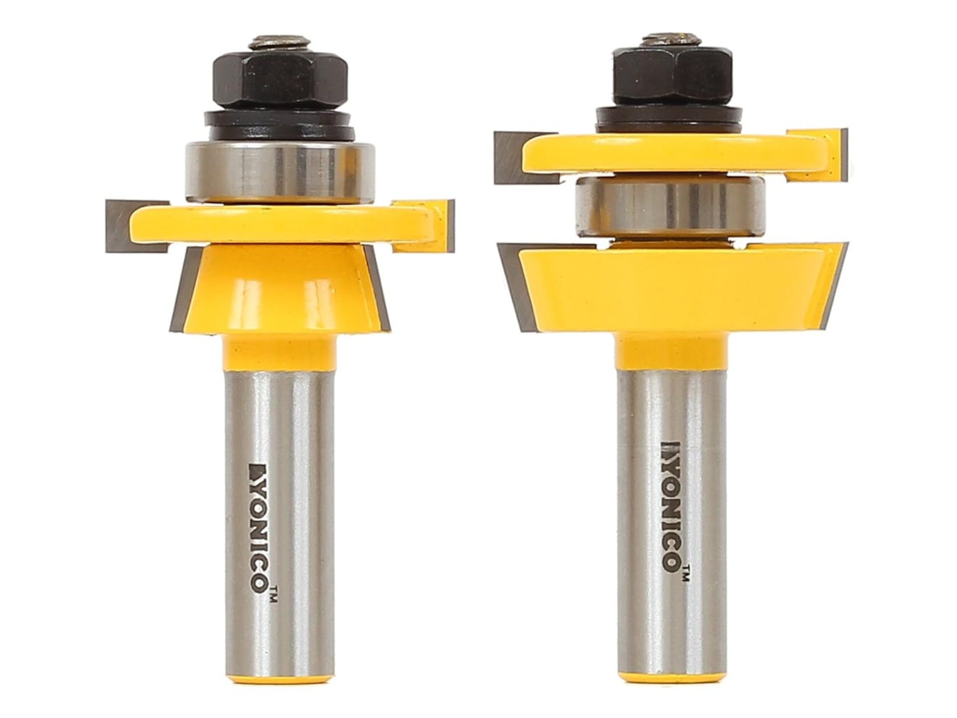 YONICO Cabinet Door Rail and Stile Router Bits Set 2 Bit Shaker 1/2-Inch Shank 12249 YONICO Cabinet Door Rail and Stile Router Bits Set 2 Bit Shaker 1/2-Inch Shank 12249