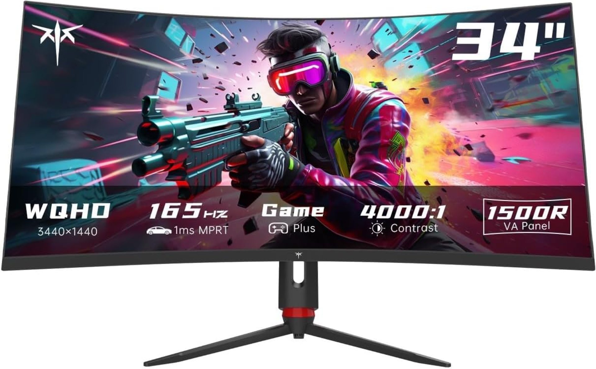 34 Inch Ultrawide Monitor, 165Hz WQHD 3440X1440 Curved Gaming Monitor, 1500R PC Monitor, HDR, FreeSync & G-Sync, HDMI, DisplayPort, VESA, Tilt Swivel Height Pivot Adjustment, H34S18S 34 Inch Ultrawide Monitor, 165Hz WQHD 3440X1440 Curved Gaming Monitor, 1500R PC Monitor, HDR, FreeSync & G-Sync, HDMI, DisplayPort, VESA, Tilt Swivel Height Pivot Adjustment, H34S18S