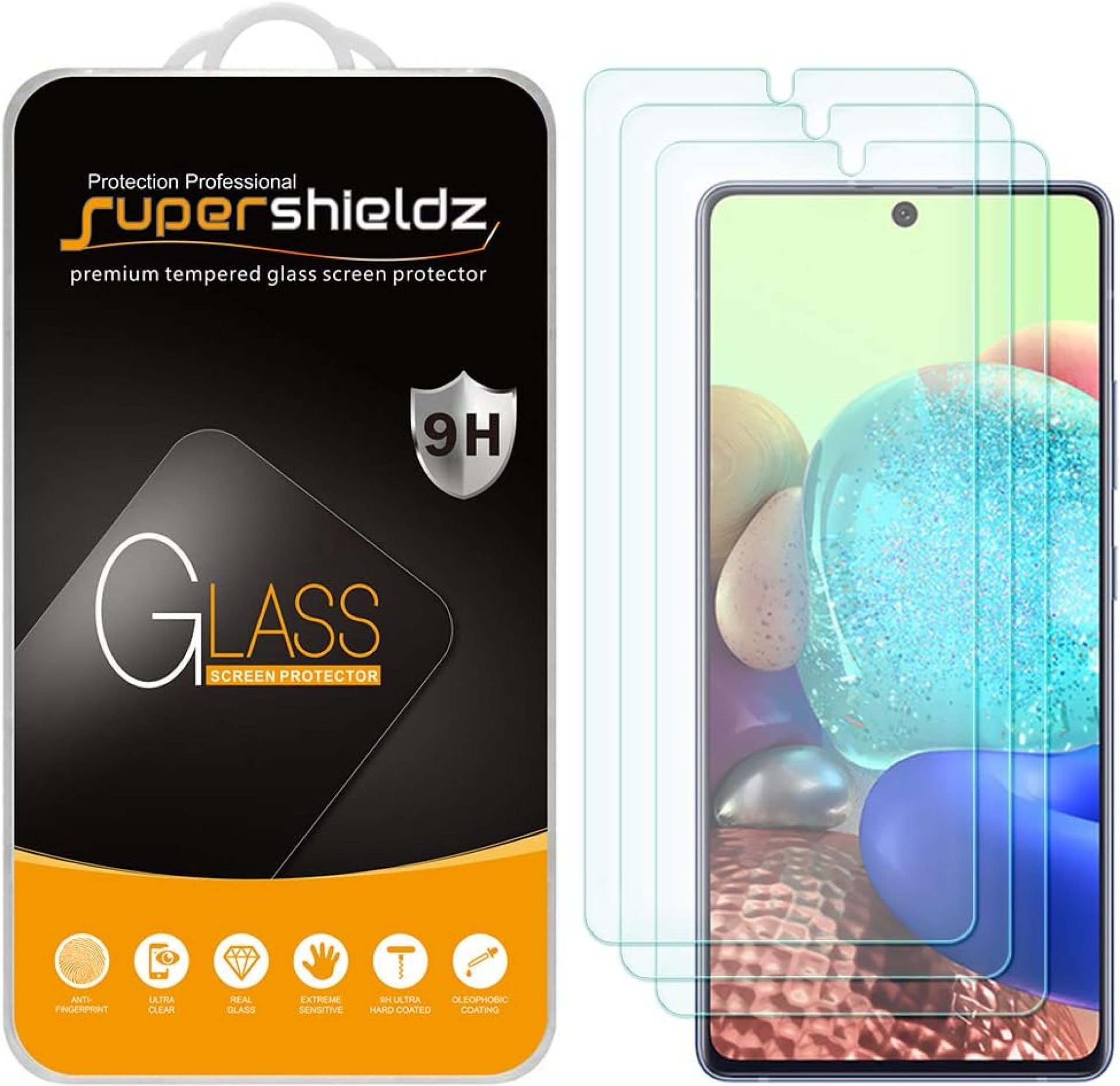 Supershieldz (3 Pack) Designed for Samsung Galaxy A71 5G and Galaxy A71 5G UW Tempered Glass Screen Protector, Anti Scratch, Bubble Free Supershieldz (3 Pack) Designed for Samsung Galaxy A71 5G and Galaxy A71 5G UW Tempered Glass Screen Protector, Anti Scratch, Bubble Free