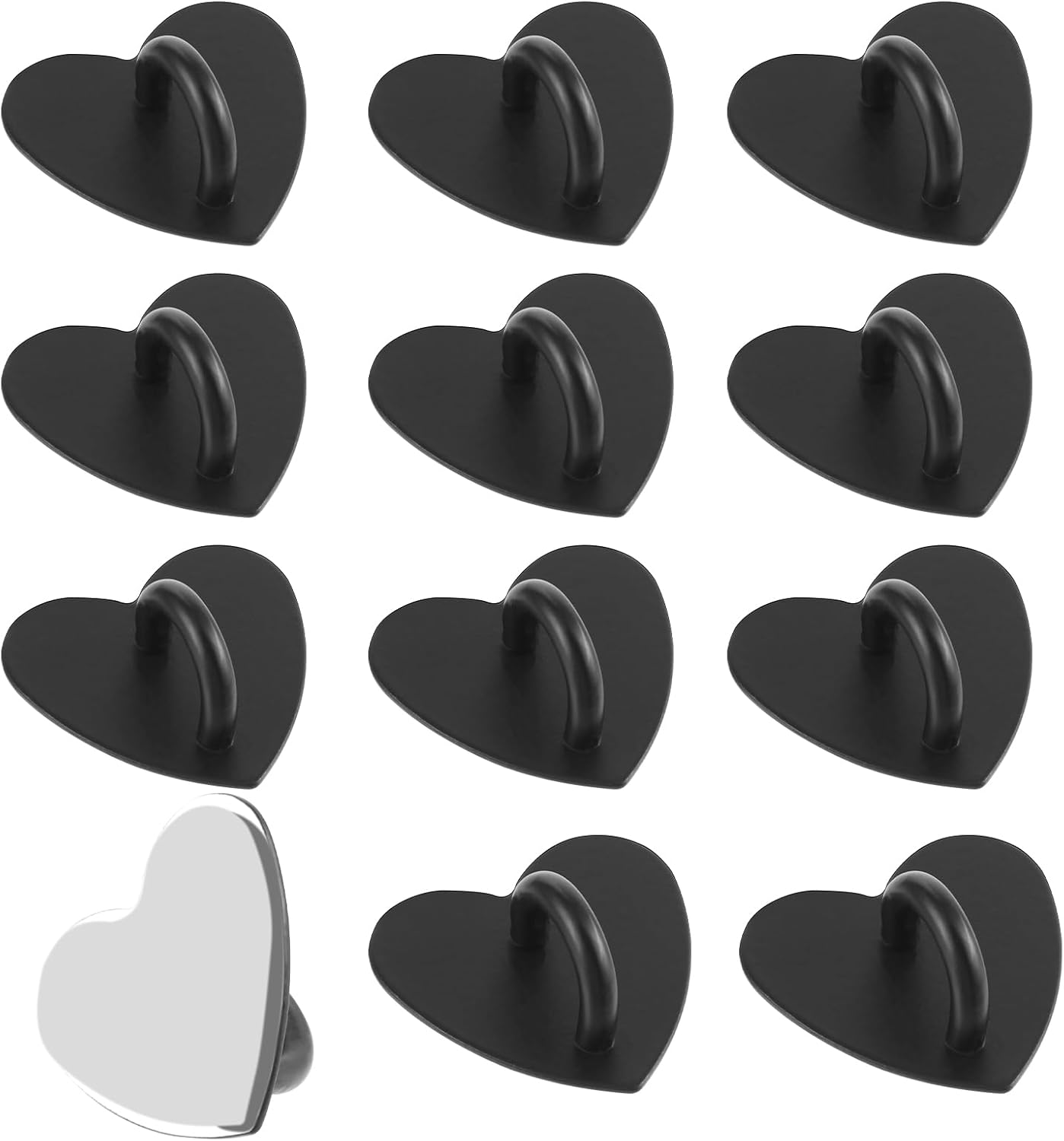 12PCS Phone Holder Heart Phone Ring, Self-Adhesive Cell Phone Hook Cell Phone Charm Hook for Cell Phone Tablet DIY Accessories(Black) 12PCS Phone Holder Heart Phone Ring, Self-Adhesive Cell Phone Hook Cell Phone Charm Hook for Cell Phone Tablet DIY Accessories(Black)