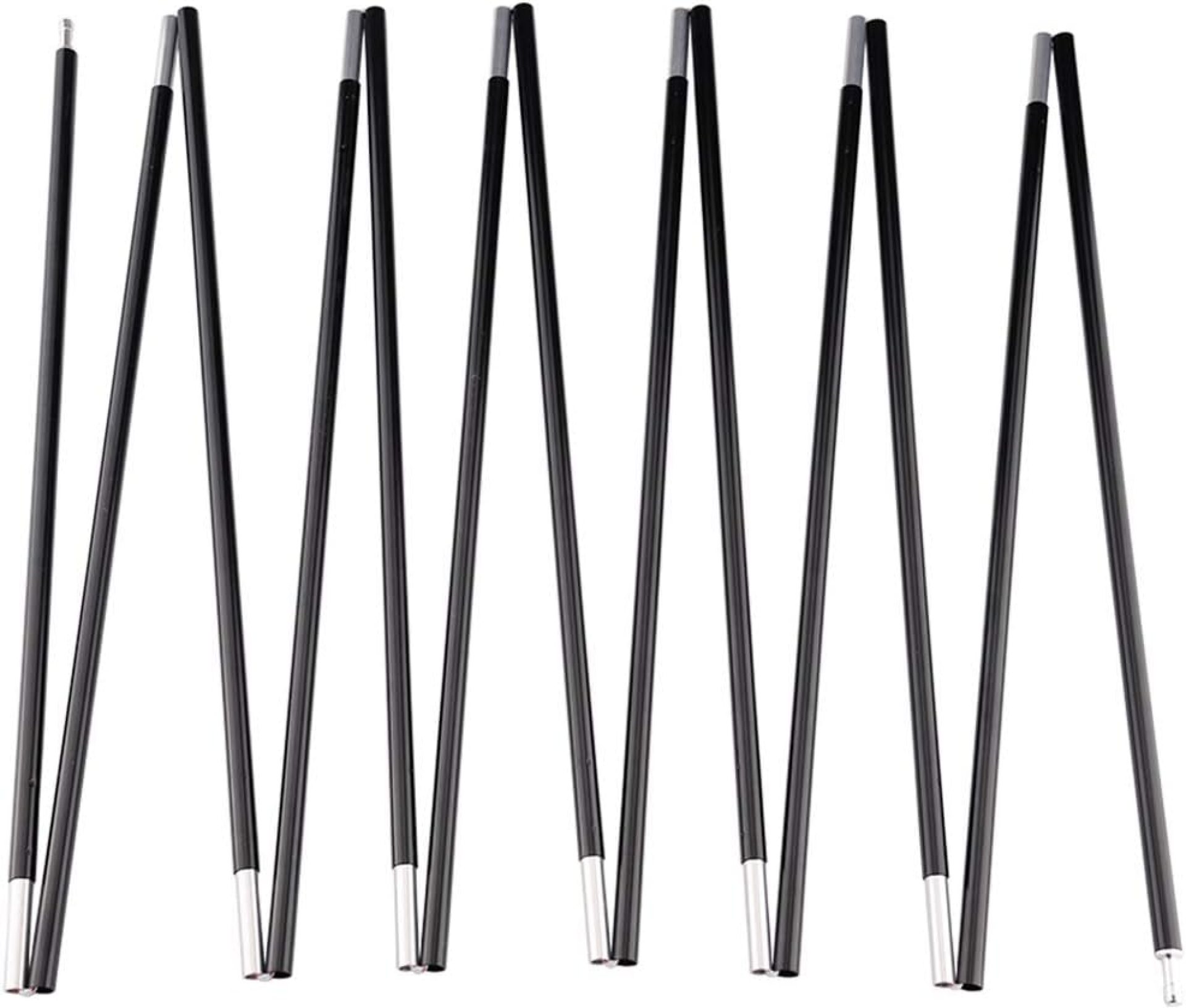 Aluminum Tent Poles Replacement, Black Pre-Assembled Tent Pole, 7001 T6 Heated Camping Tent Rod Aluminum Tent Poles Replacement, Black Pre-Assembled Tent Pole, 7001 T6 Heated Camping Tent Rod