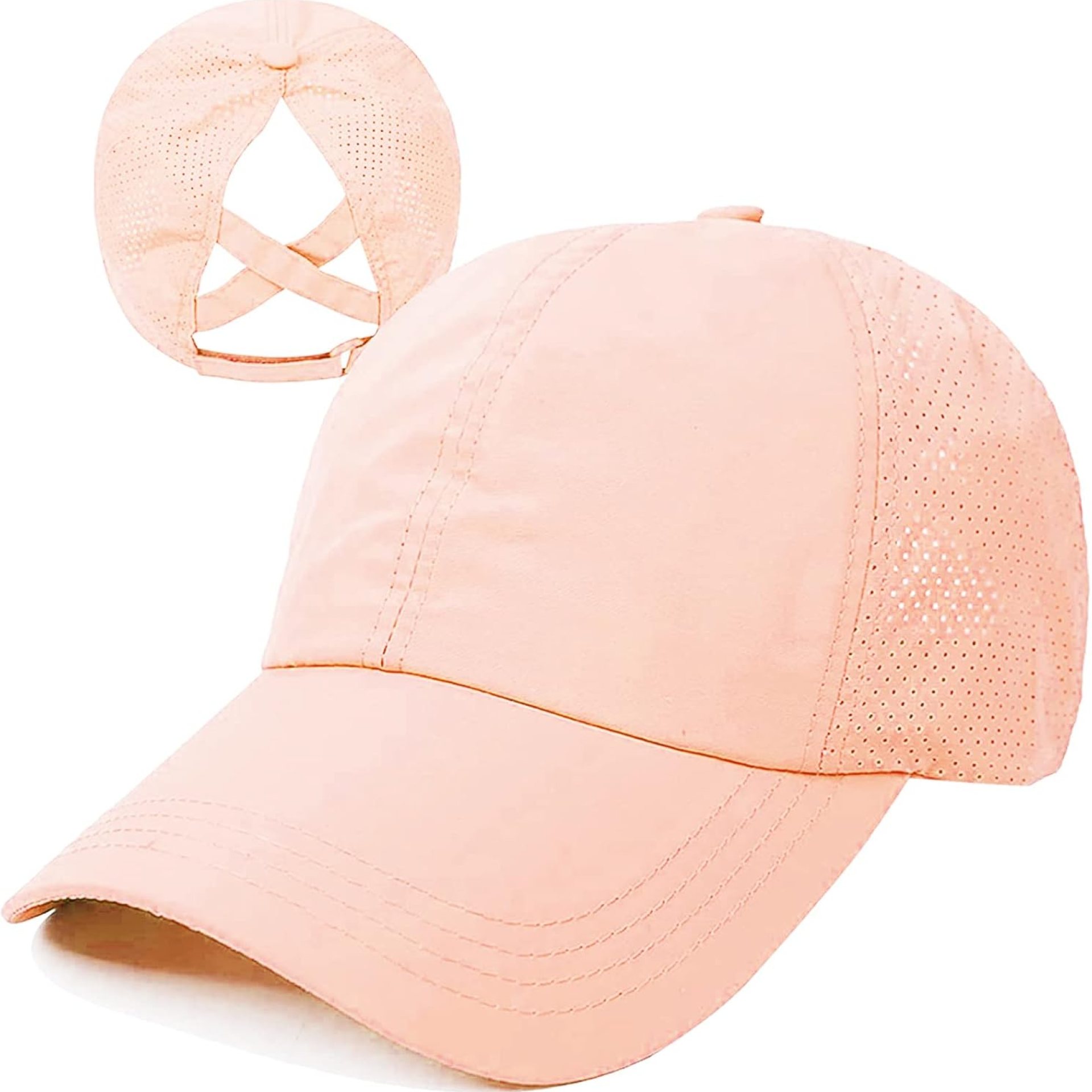 HGGE Womens Criss Cross Ponytail Baseball Cap Adjustable High Messy Bun Ponycap Quick Drying Hat HGGE Womens Criss Cross Ponytail Baseball Cap Adjustable High Messy Bun Ponycap Quick Drying Hat