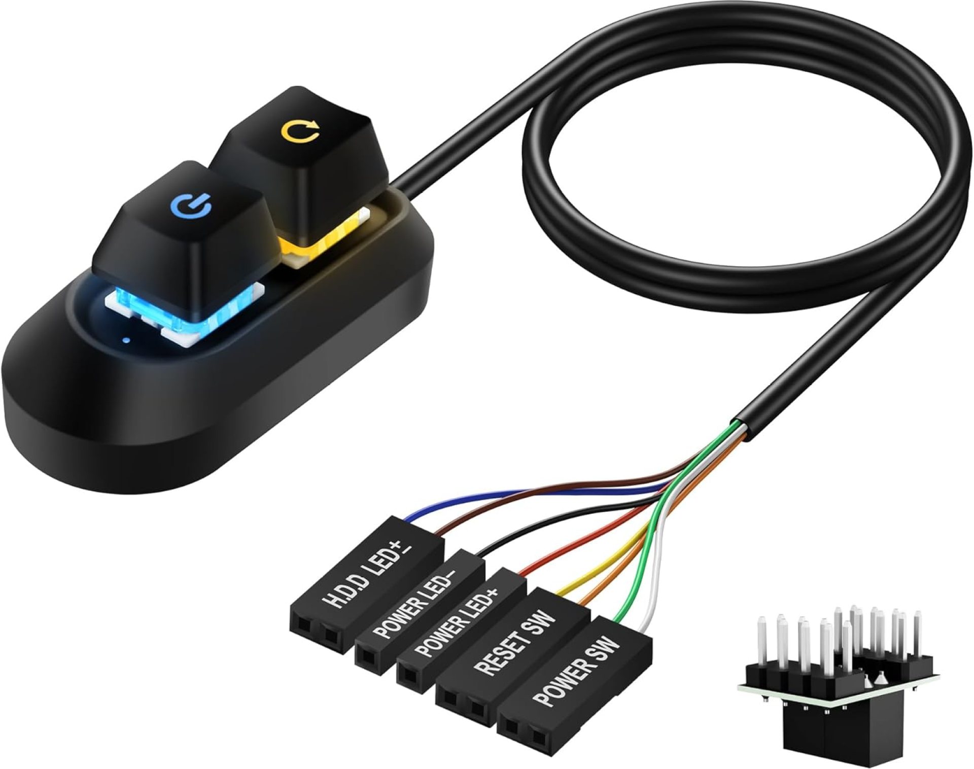SinLoon External Power Button for Desktop, PC Power Switch, Push Button, Manual Operation, Black SinLoon External Power Button for Desktop, PC Power Switch, Push Button, Manual Operation, Black
