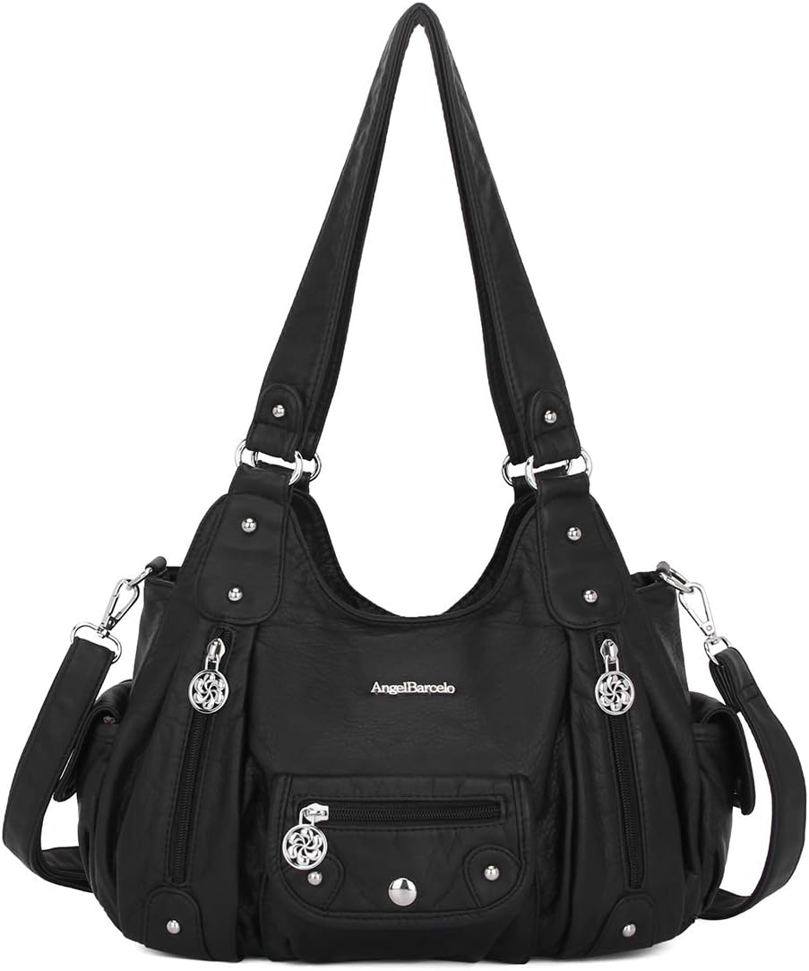 Angel Barcelo Womens Purses and Handbags PU Leather Shoulder Bag Fashion Hobo Bags for Girls Angel Barcelo Womens Purses and Handbags PU Leather Shoulder Bag Fashion Hobo Bags for Girls