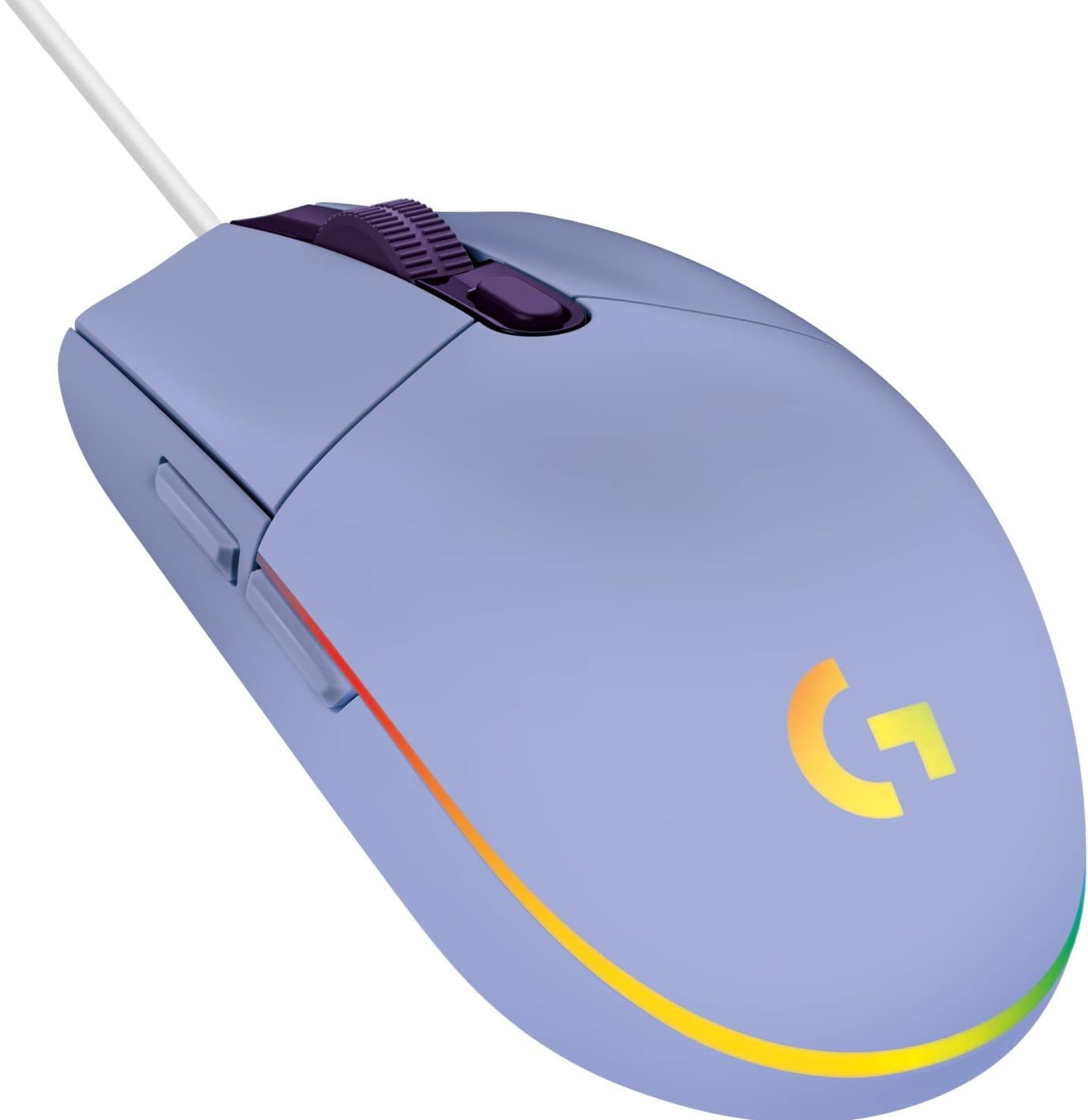 Logitech G203 Wired Gaming Mouse, 8,000 DPI, Rainbow Optical Effect LIGHTSYNC RGB, 6 Programmable Buttons, On-Board Memory, Screen Mapping, PC/Mac Computer and Laptop Compatible – Lilac Logitech G203 Wired Gaming Mouse, 8,000 DPI, Rainbow Optical Effect LIGHTSYNC RGB, 6 Programmable Buttons, On-Board Memory, Screen Mapping, PC/Mac Computer and Laptop Compatible – Lilac