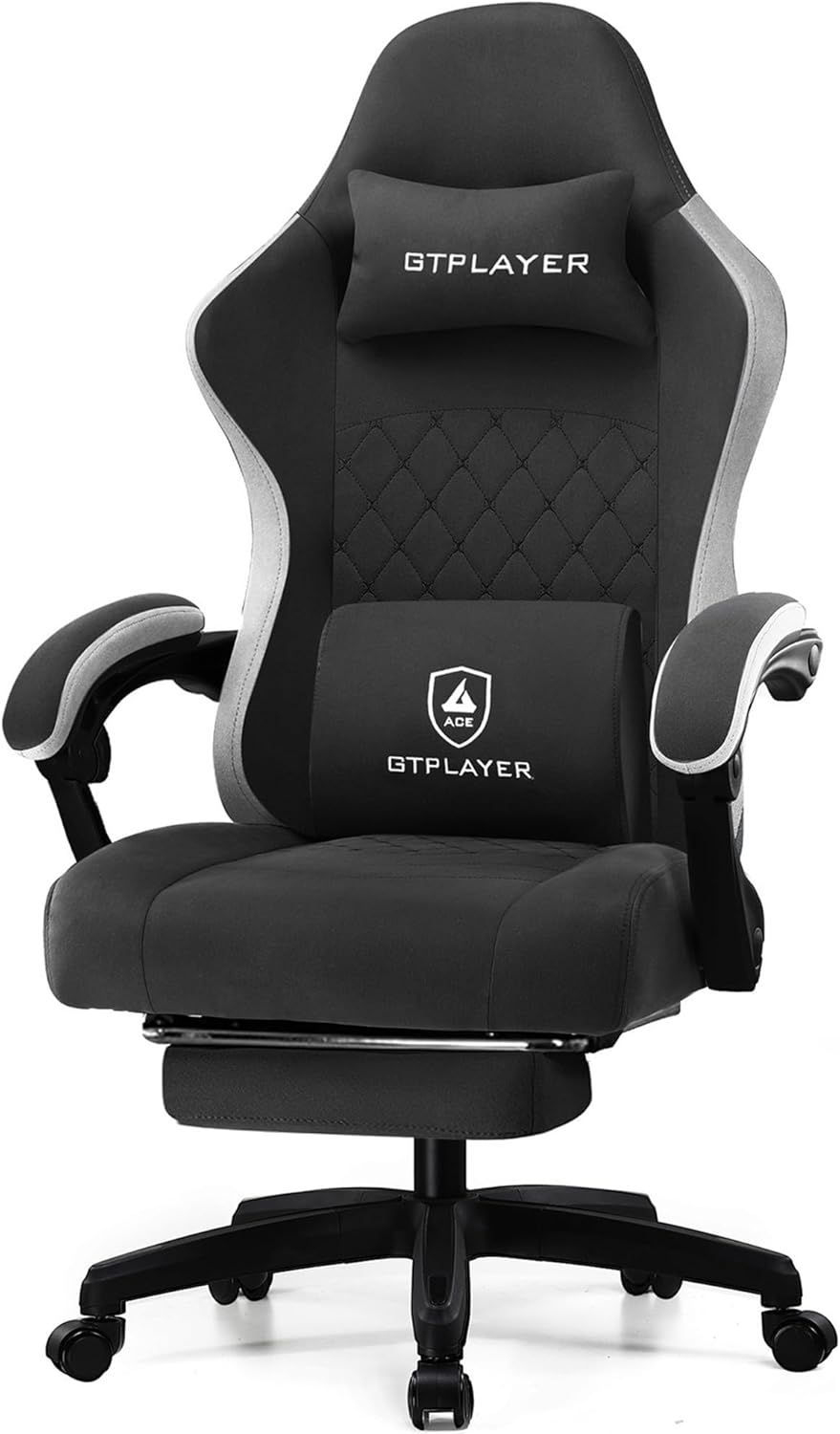 GTPLAYER Gaming Chair, Computer Office Chair with Pocket Spring Cushion, Linkage Armrests and Footrest, High Back Ergonomic Computer Chair with Lumbar Support Task Chair with Footrest GTPLAYER Gaming Chair, Computer Office Chair with Pocket Spring Cushion, Linkage Armrests and Footrest, High Back Ergonomic Computer Chair with Lumbar Support Task Chair with Footrest