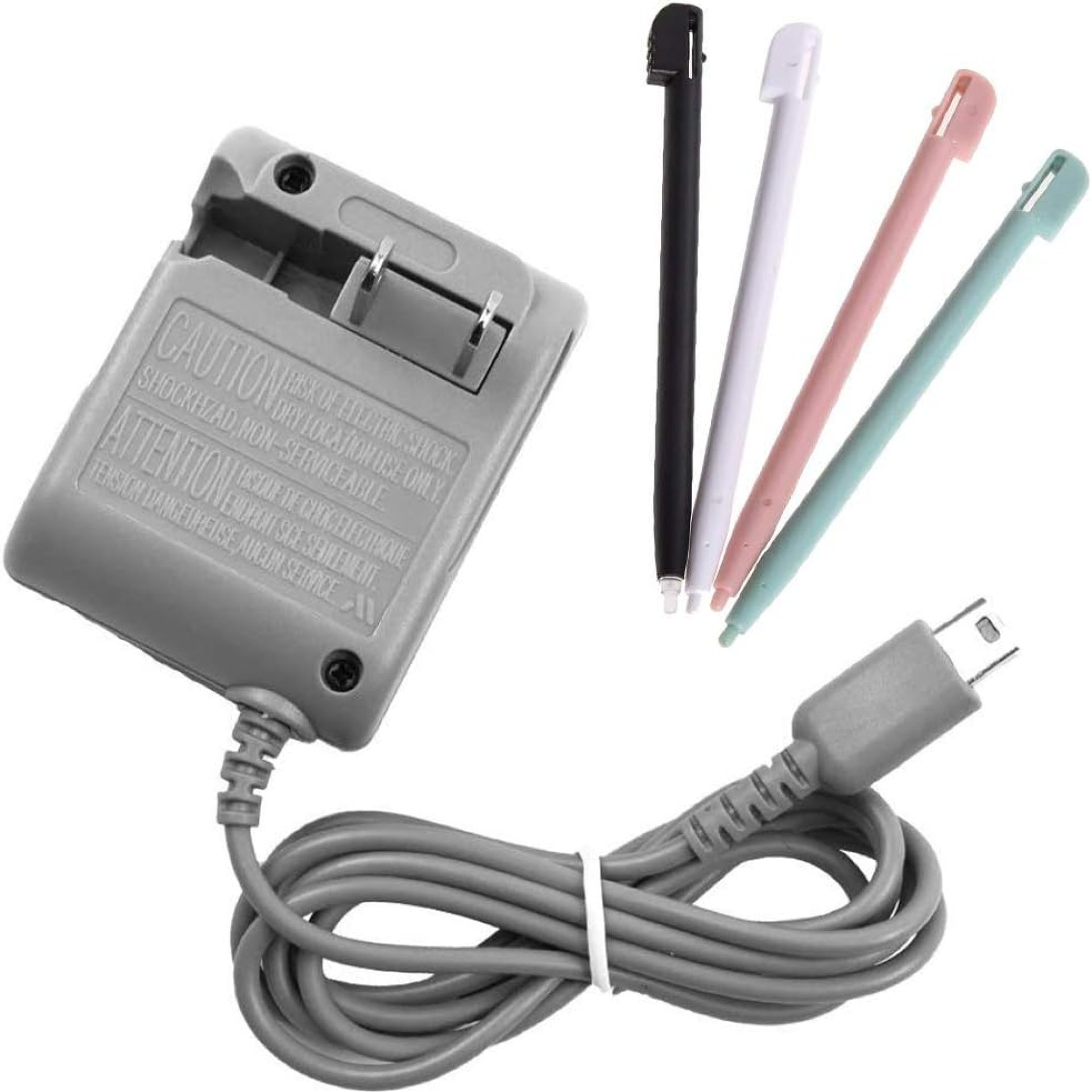 DS Lite Charger Kit, AC Power Adapter and Stylus Pen for Nintendo DS Lite Systems, Wall Travel Charger Power Cord Charging Cable 5.2V 450mA DS Lite Charger Kit, AC Power Adapter and Stylus Pen for Nintendo DS Lite Systems, Wall Travel Charger Power Cord Charging Cable 5.2V 450mA