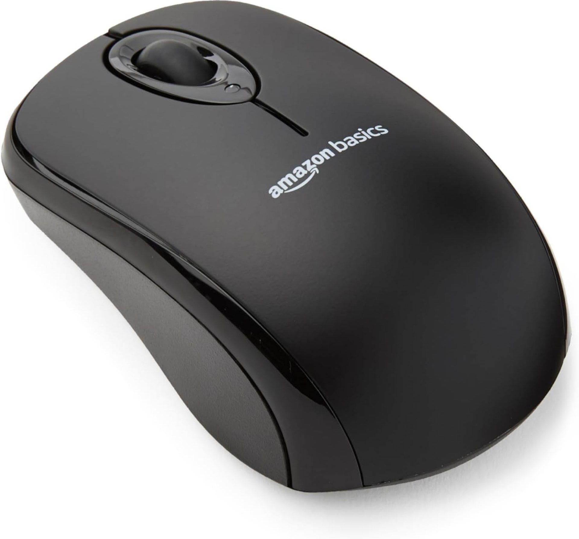 Amazon Basics 2.4 Ghz Wireless Optical Computer Mouse with USB Nano Receiver, Black Amazon Basics 2.4 Ghz Wireless Optical Computer Mouse with USB Nano Receiver, Black