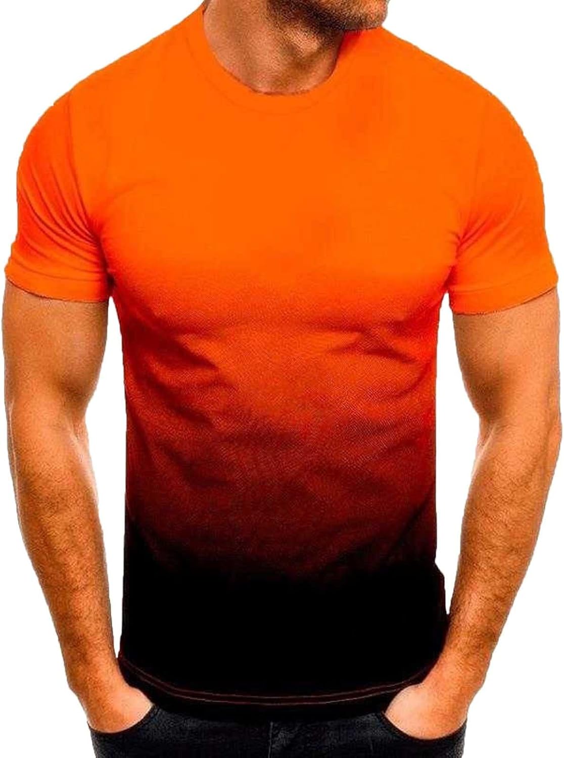 APIVOE Mens Casual Shirts Short Sleeve Big and Tall Shirts Gradient Color Workout Graphic Tees Work T-Shirts Trendy Clothes APIVOE Mens Casual Shirts Short Sleeve Big and Tall Shirts Gradient Color Workout Graphic Tees Work T-Shirts Trendy Clothes