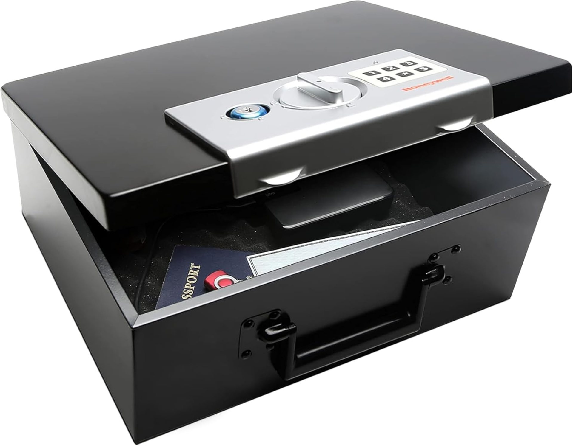 Honeywell Safes & Door Locks – Hideable Small Safe Box – Fire Resistant Document Safety Box for Home – Steel Security Digital Code Lock for Personal Items, Jewelry, Money Safe – 0.26-CU – Black – 6108 Honeywell Safes & Door Locks – Hideable Small Safe Box – Fire Resistant Document Safety Box for Home – Steel Security Digital Code Lock for Personal Items, Jewelry, Money Safe – 0.26-CU – Black – 6108