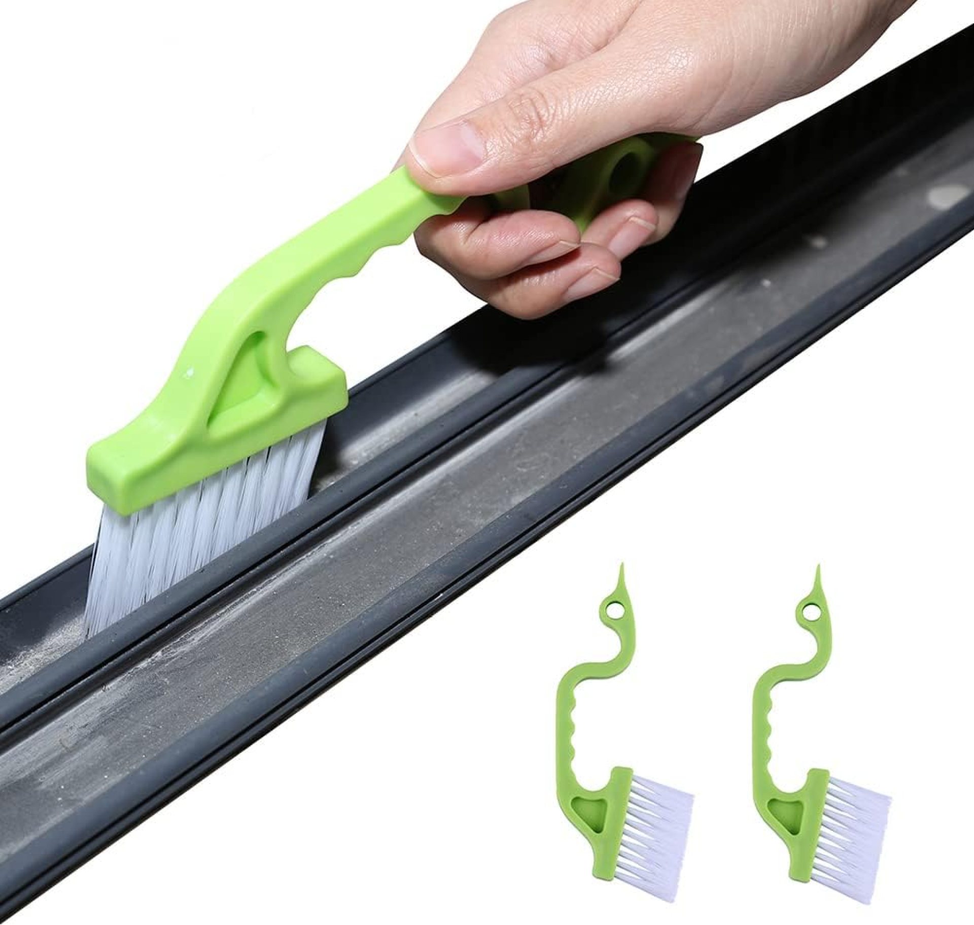 2pcs Hand-held Groove Gap Cleaning Tools Door Window Track Kitchen Cleaning Brushes(Green) 2pcs Hand-held Groove Gap Cleaning Tools Door Window Track Kitchen Cleaning Brushes(Green)
