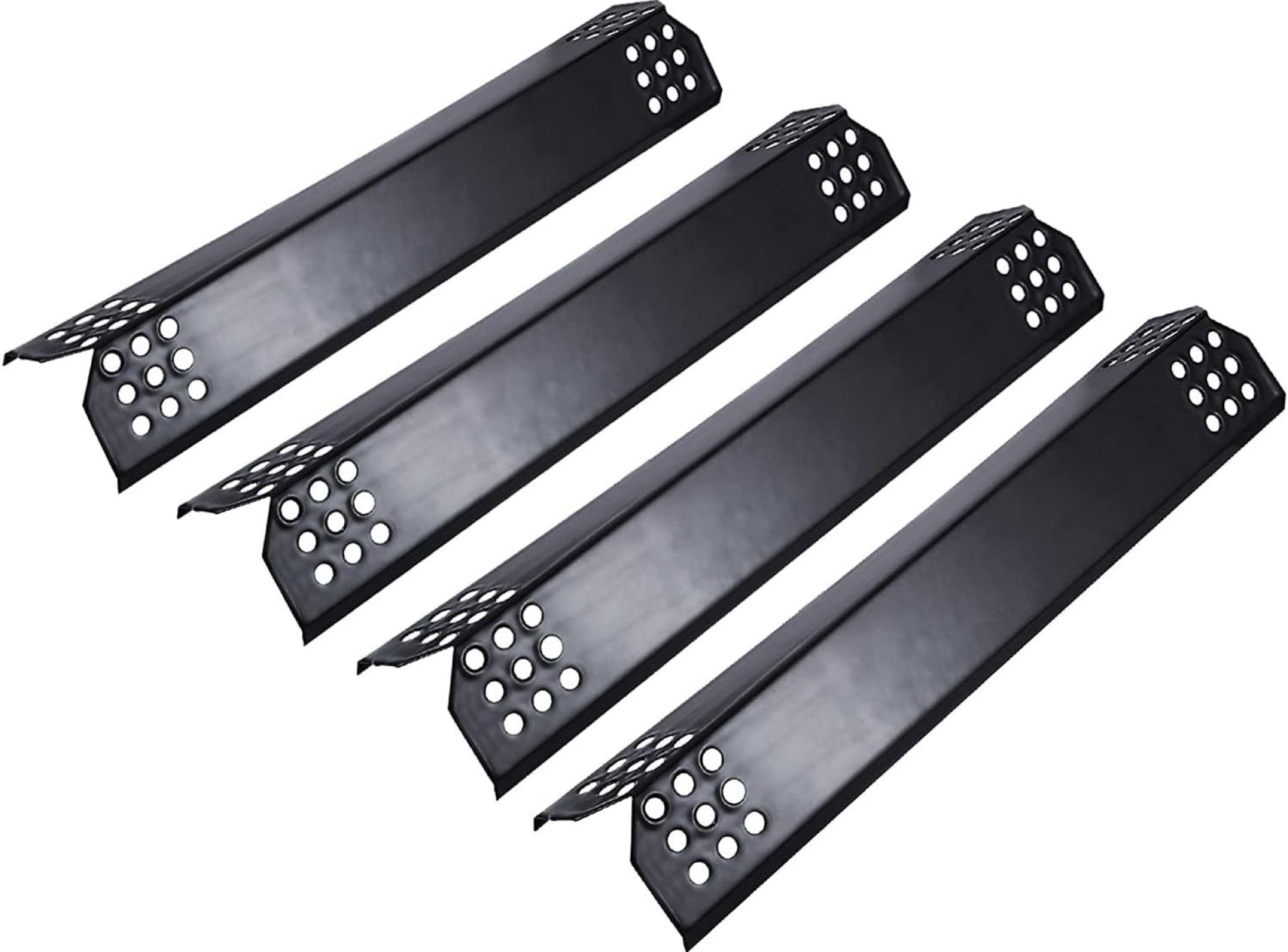 Unicook 4 Pack Porcelain Grill Heat Plate 14.56″ L, Gas Grill Replacement Parts Burner Cover, Heat Shield Tents, Flavorizer Bars, Flame Tamer Guards for Gas BBQ Unicook 4 Pack Porcelain Grill Heat Plate 14.56″ L, Gas Grill Replacement Parts Burner Cover, Heat Shield Tents, Flavorizer Bars, Flame Tamer Guards for Gas BBQ