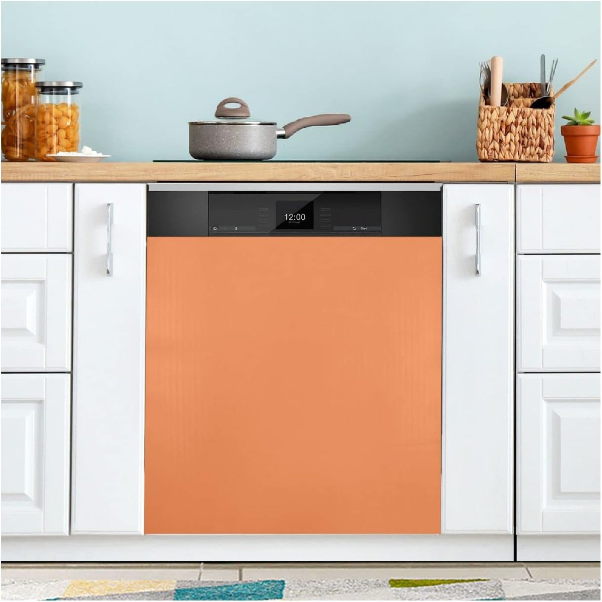 Orange Dishwasher Magnet Cover Decorative Magnetic Sticker Refrigerator Panel Door Decal for Home Kitchen Appliance 23″ W * 26″ H Orange Dishwasher Magnet Cover Decorative Magnetic Sticker Refrigerator Panel Door Decal for Home Kitchen Appliance 23″ W * 26″ H