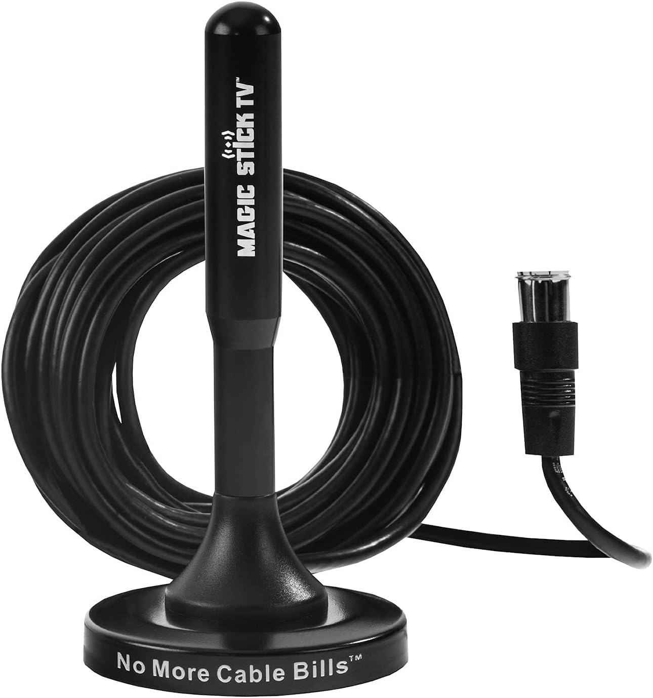 Antenna for Smart TV Without Cable – Digital Indoor Antenna for OTA Local Channels with Magnetic Base – Multi Directional 4K 1080P HDTV TVs – MS-45MAX – Black 16ft Long Cable Antenna for Smart TV Without Cable – Digital Indoor Antenna for OTA Local Channels with Magnetic Base – Multi Directional 4K 1080P HDTV TVs – MS-45MAX – Black 16ft Long Cable