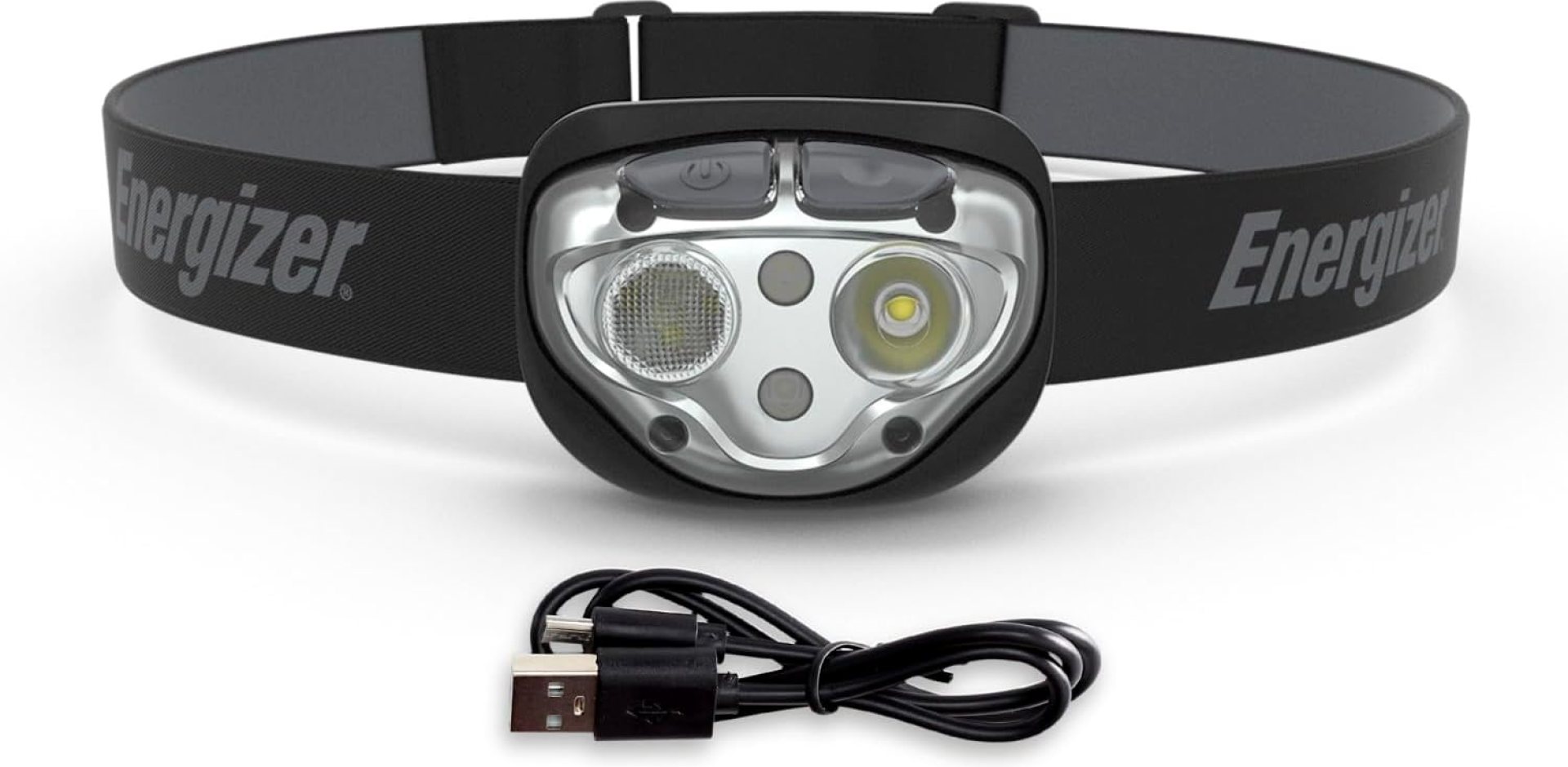 Energizer Rechargeable LED Headlamp Pro400, IPX4 Water Resistant, High-Powered Bright LED, Multiple Light Modes, Best Headlight for Camping, Running, Outdoors, Emergency Light, USB Included Energizer Rechargeable LED Headlamp Pro400, IPX4 Water Resistant, High-Powered Bright LED, Multiple Light Modes, Best Headlight for Camping, Running, Outdoors, Emergency Light, USB Included