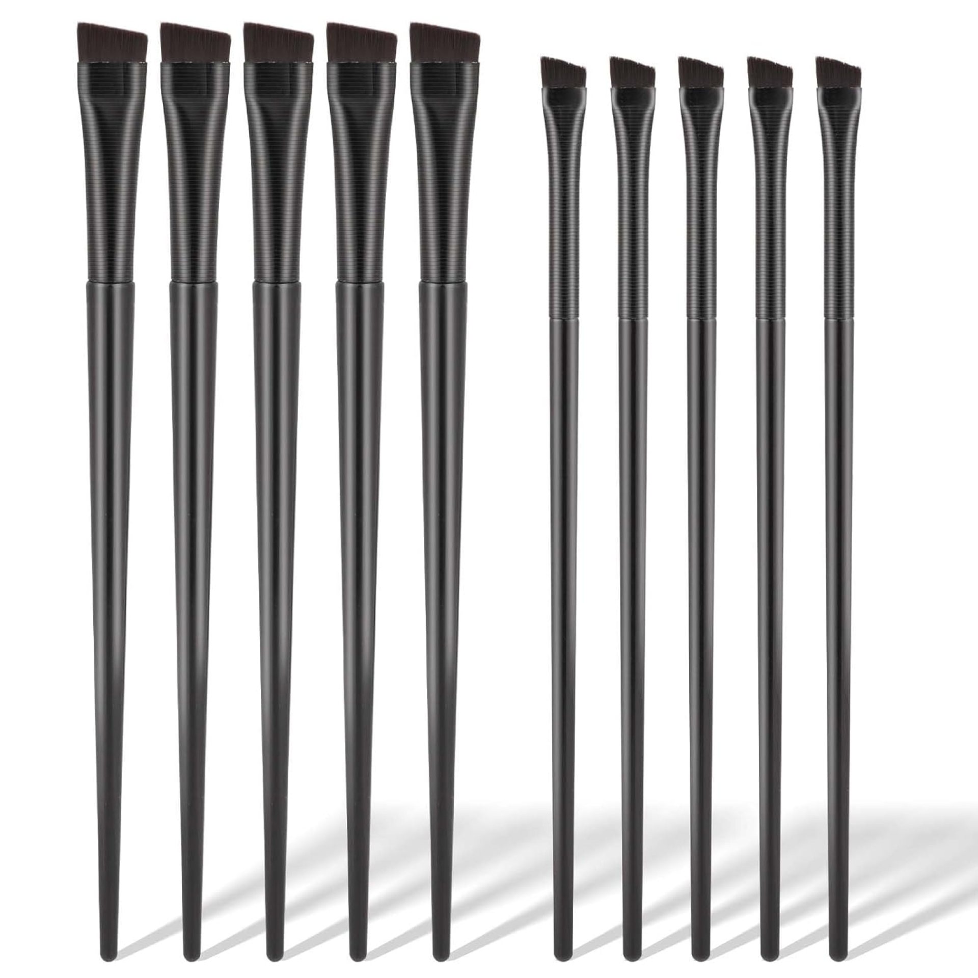 10 Pcs Angled Eyebrow Eyeliner Brush Set Eyebrow Tint Brush Flat Eyebrow Brush Applicator, Fine Angled Ultra Thin Angled Eyeliner Eyeshadow Eyebrow Makeup Brush Applicator 10 Pcs Angled Eyebrow Eyeliner Brush Set Eyebrow Tint Brush Flat Eyebrow Brush Applicator, Fine Angled Ultra Thin Angled Eyeliner Eyeshadow Eyebrow Makeup Brush Applicator