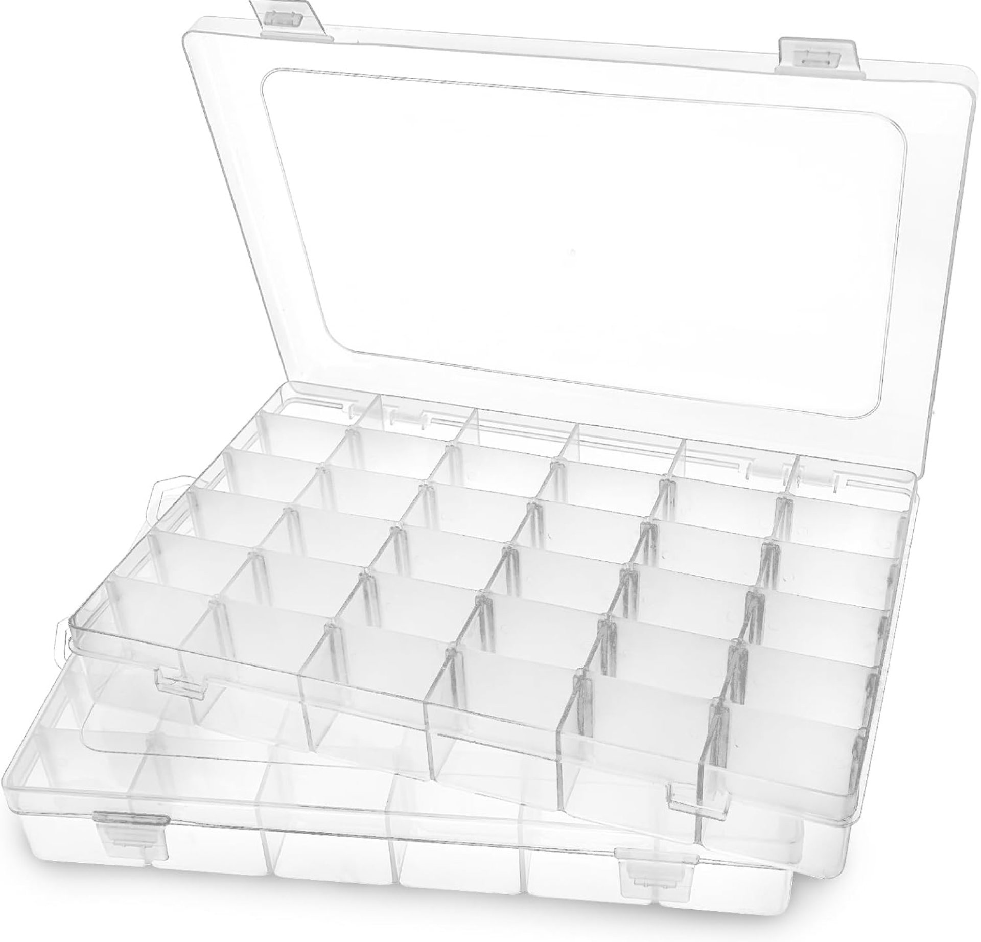 2 Pack 36 Grids Clear Plastic Organizer Box with Adjustable Dividers – Bead Organizer for Jewelry Making Supplies, Art, Craft and Sewing Supplies, Small Items Organization 2 Pack 36 Grids Clear Plastic Organizer Box with Adjustable Dividers – Bead Organizer for Jewelry Making Supplies, Art, Craft and Sewing Supplies, Small Items Organization