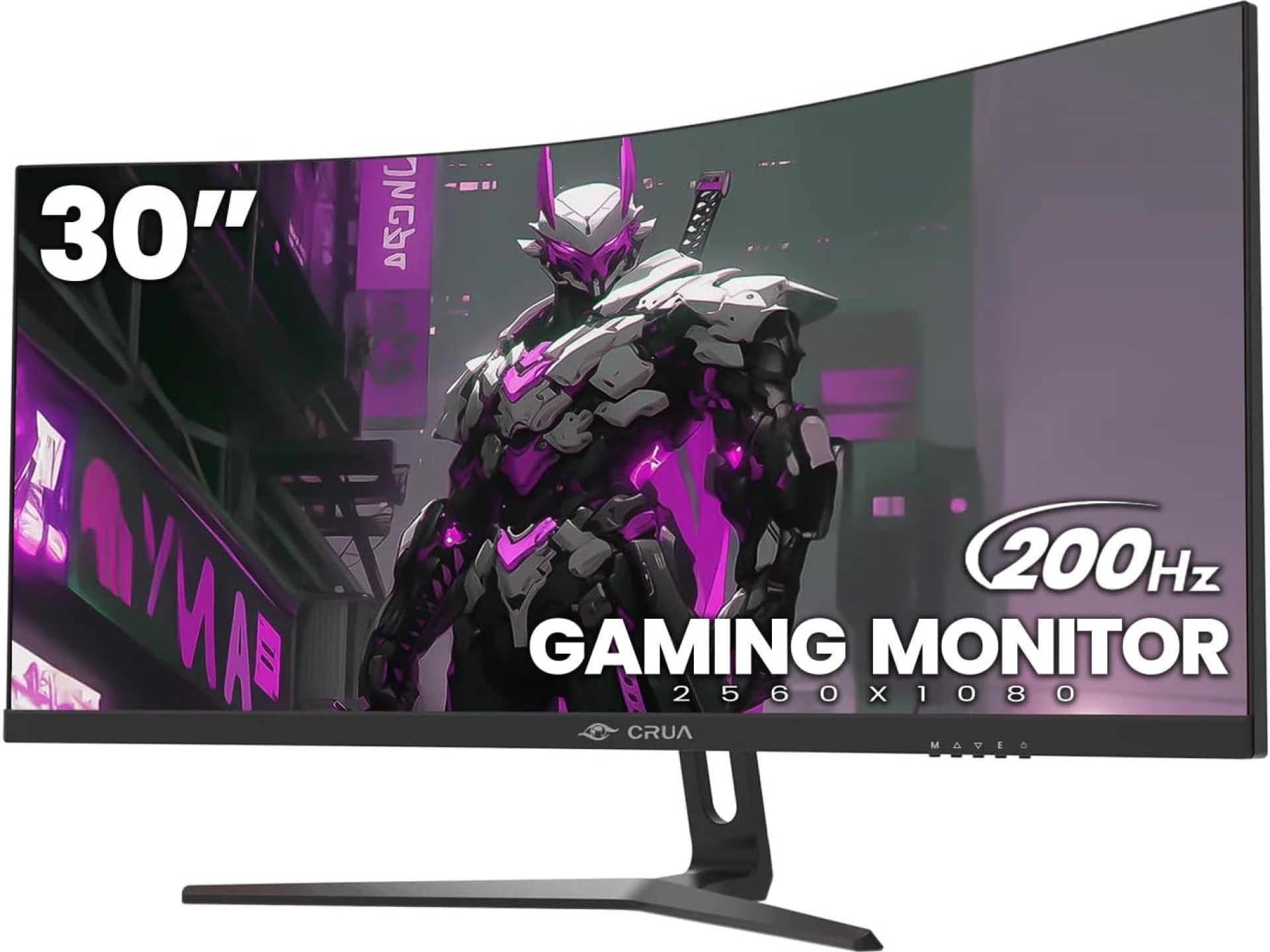 CRUA 30″ Curved Gaming Monitor, 144Hz/200Hz Computer Monitor, WFHD(2560 * 1080P) 1500R VA Screen, 99% sRGB PC Monitors Support AMD FreeSync, Wall Mount Install(HDMI, DP)- Black CRUA 30″ Curved Gaming Monitor, 144Hz/200Hz Computer Monitor, WFHD(2560 * 1080P) 1500R VA Screen, 99% sRGB PC Monitors Support AMD FreeSync, Wall Mount Install(HDMI, DP)- Black