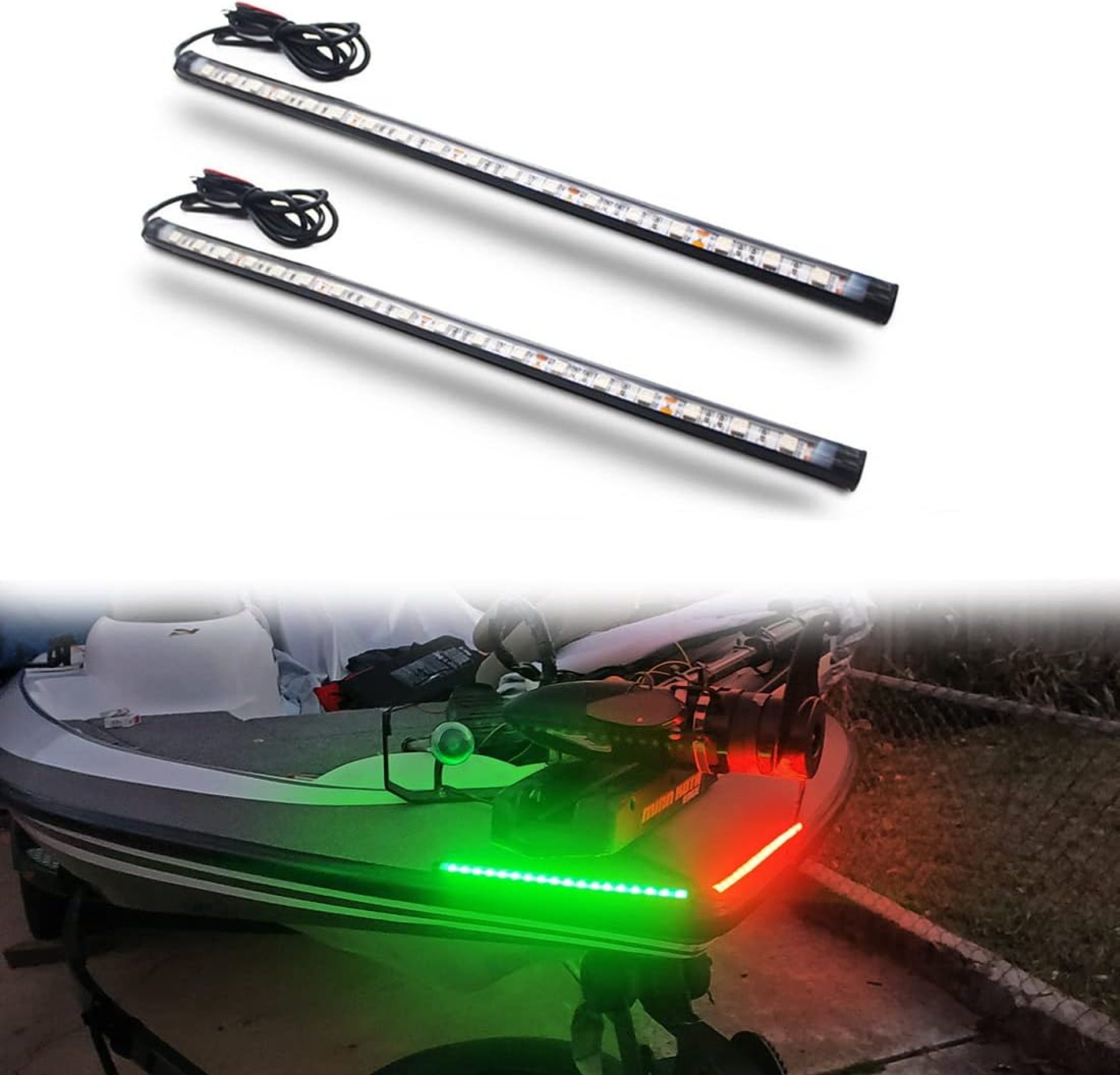 Boaton Marine Boat Navigation Lights, Night Fishing Light, No Drilling Adhesive Install Bow Lights For Pontoon, Bass Boats, Jon Boats, Jet Ski, Kayak Boaton Marine Boat Navigation Lights, Night Fishing Light, No Drilling Adhesive Install Bow Lights For Pontoon, Bass Boats, Jon Boats, Jet Ski, Kayak
