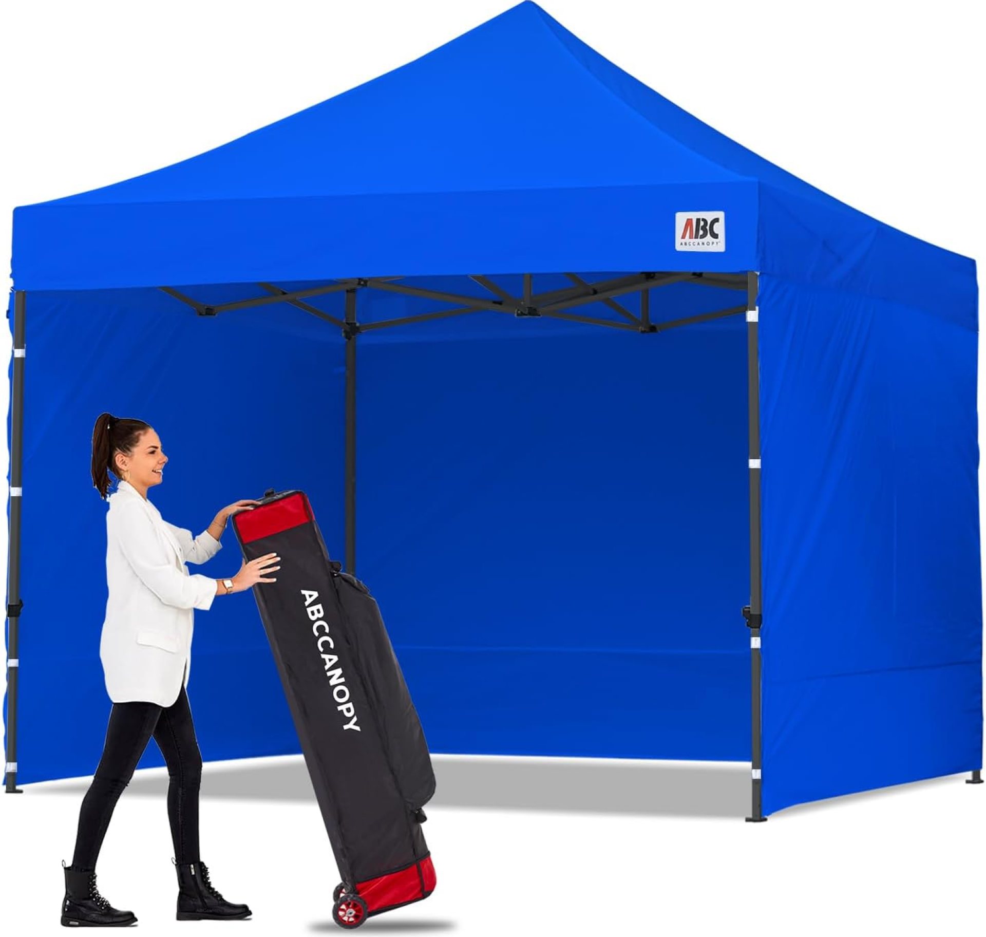 ABCCANOPY Heavy Duty Easy Pop up Canopy Tent with Sidewalls 10×10, Royal Blue ABCCANOPY Heavy Duty Easy Pop up Canopy Tent with Sidewalls 10×10, Royal Blue