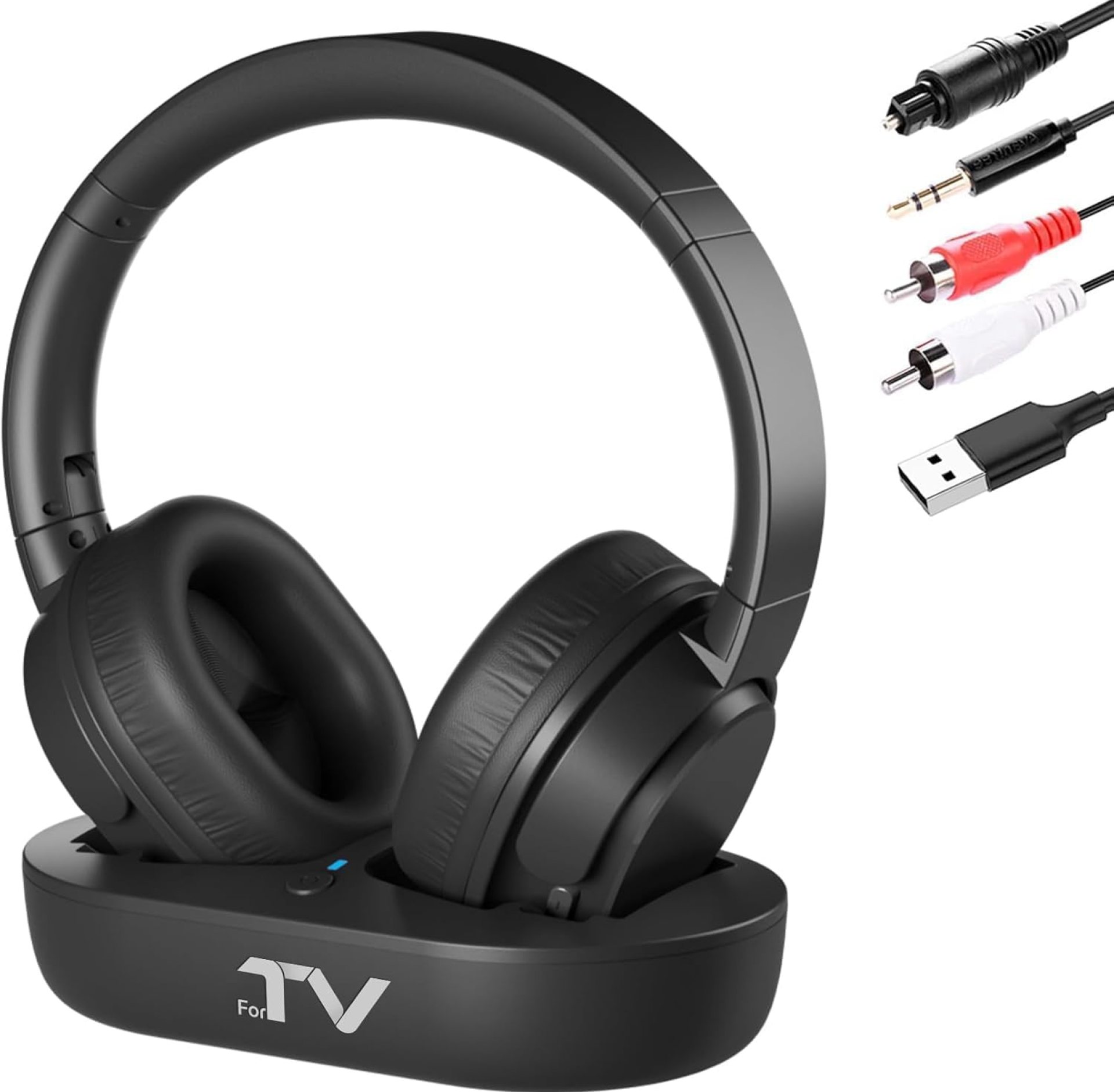 ANSTEN Wireless Headphones for TV Watching with Digital Optical RCA AUX 3.5 MM Transmitter Charging Dock, Over Ear Headset for Seniors, 30 Hrs Playtime, Plug and Play ANSTEN Wireless Headphones for TV Watching with Digital Optical RCA AUX 3.5 MM Transmitter Charging Dock, Over Ear Headset for Seniors, 30 Hrs Playtime, Plug and Play