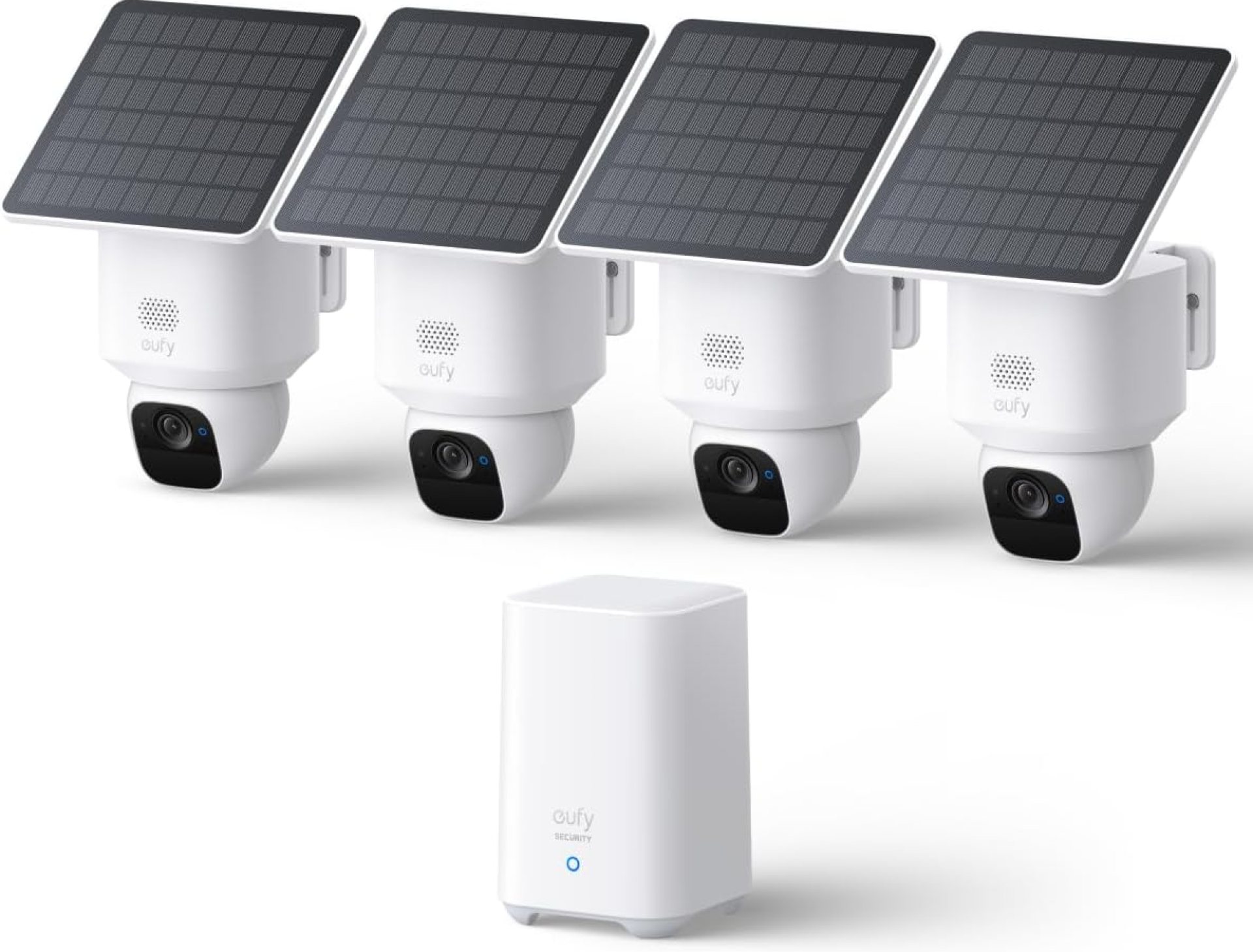 eufy Security SoloCam E30, 4-Cam Kit, Security Cameras Wireless Outdoor, Solar Camera Outdoor Wireless, 360° Pan, AI Tracking, 2K Clarity, No Monthly Fee eufy Security SoloCam E30, 4-Cam Kit, Security Cameras Wireless Outdoor, Solar Camera Outdoor Wireless, 360° Pan, AI Tracking, 2K Clarity, No Monthly Fee