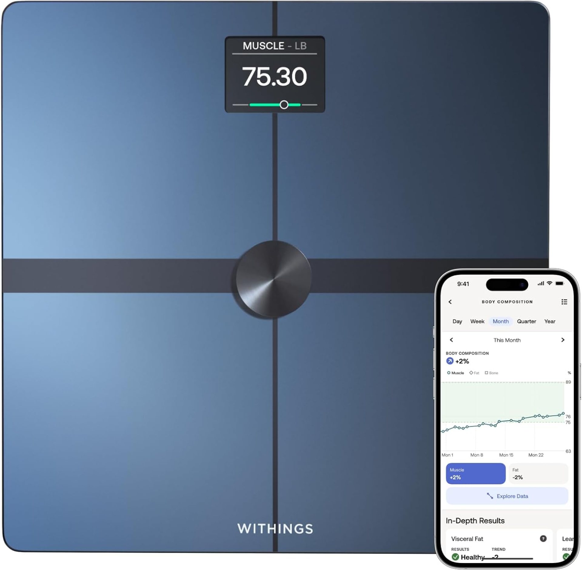 WITHINGS Body Smart – Accurate Scale for Body Weight and Fat Percentage, Body Composition Wi-Fi and Bluetooth Weight Scale, Baby Weight Scale, Smart Scale Apple Health Compatible, Bathroom Scale WITHINGS Body Smart – Accurate Scale for Body Weight and Fat Percentage, Body Composition Wi-Fi and Bluetooth Weight Scale, Baby Weight Scale, Smart Scale Apple Health Compatible, Bathroom Scale