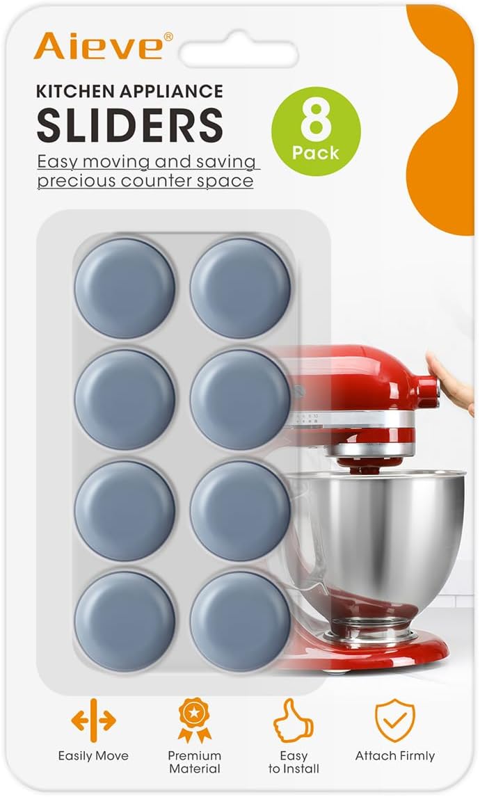 Aieve Appliance Sliders, 8 Pcs Small Appliance Slider for Countertop, Self Adhesive Home Finds Caster Wheels Rollers, Kitchen Must Have Gadgets for Stand Mixers, Coffee Makers, Air Fryers Aieve Appliance Sliders, 8 Pcs Small Appliance Slider for Countertop, Self Adhesive Home Finds Caster Wheels Rollers, Kitchen Must Have Gadgets for Stand Mixers, Coffee Makers, Air Fryers