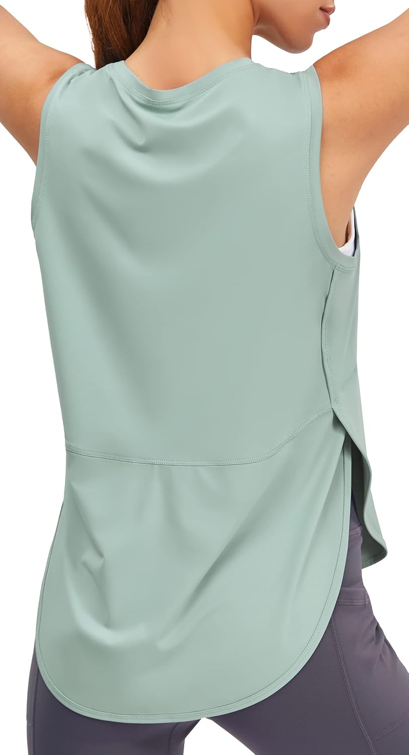 JOYSPELS Ice Silk Workout Tank Tops for Women Cool-Dry Sleeveless Loose Fit Yoga Shirts Athletic JOYSPELS Ice Silk Workout Tank Tops for Women Cool-Dry Sleeveless Loose Fit Yoga Shirts Athletic