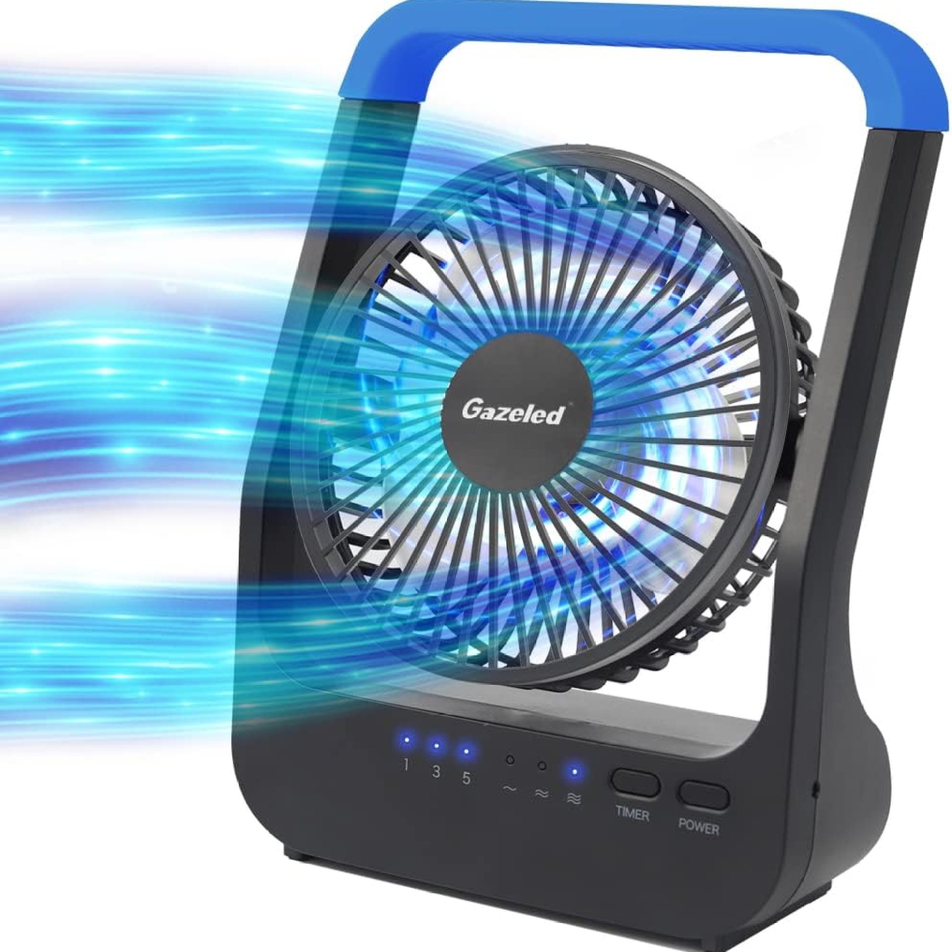 Battery Operated Fan, Camping Fan Battery Powered, Super Long Lasting, Portable D-Cell Battery Powered Desk Fan with Timer, 3 Speeds, Quiet, 180° Rotation, for Office,Bedroom,Outdoor, 5”, Blue Battery Operated Fan, Camping Fan Battery Powered, Super Long Lasting, Portable D-Cell Battery Powered Desk Fan with Timer, 3 Speeds, Quiet, 180° Rotation, for Office,Bedroom,Outdoor, 5”, Blue