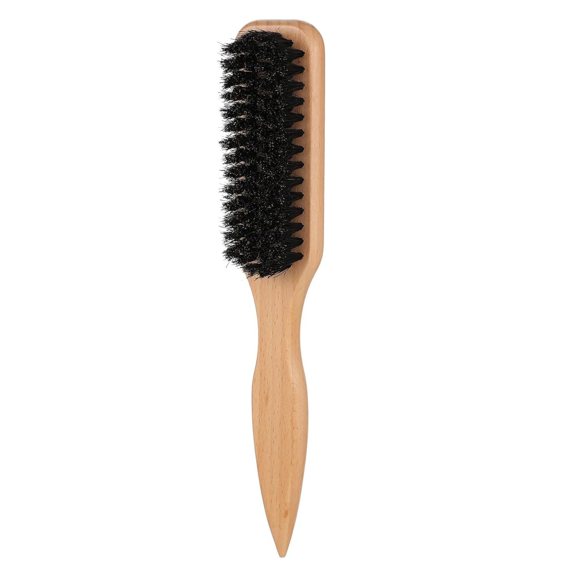 100% Boar Bristle Slick Back Hair Brush, Thick Bristles with Beech Handle for Smooth Sleek Styles, Stiff Reinforced Boar Hairbrush for Parting Backcombing Sectioning Edge Control Flyaways 100% Boar Bristle Slick Back Hair Brush, Thick Bristles with Beech Handle for Smooth Sleek Styles, Stiff Reinforced Boar Hairbrush for Parting Backcombing Sectioning Edge Control Flyaways